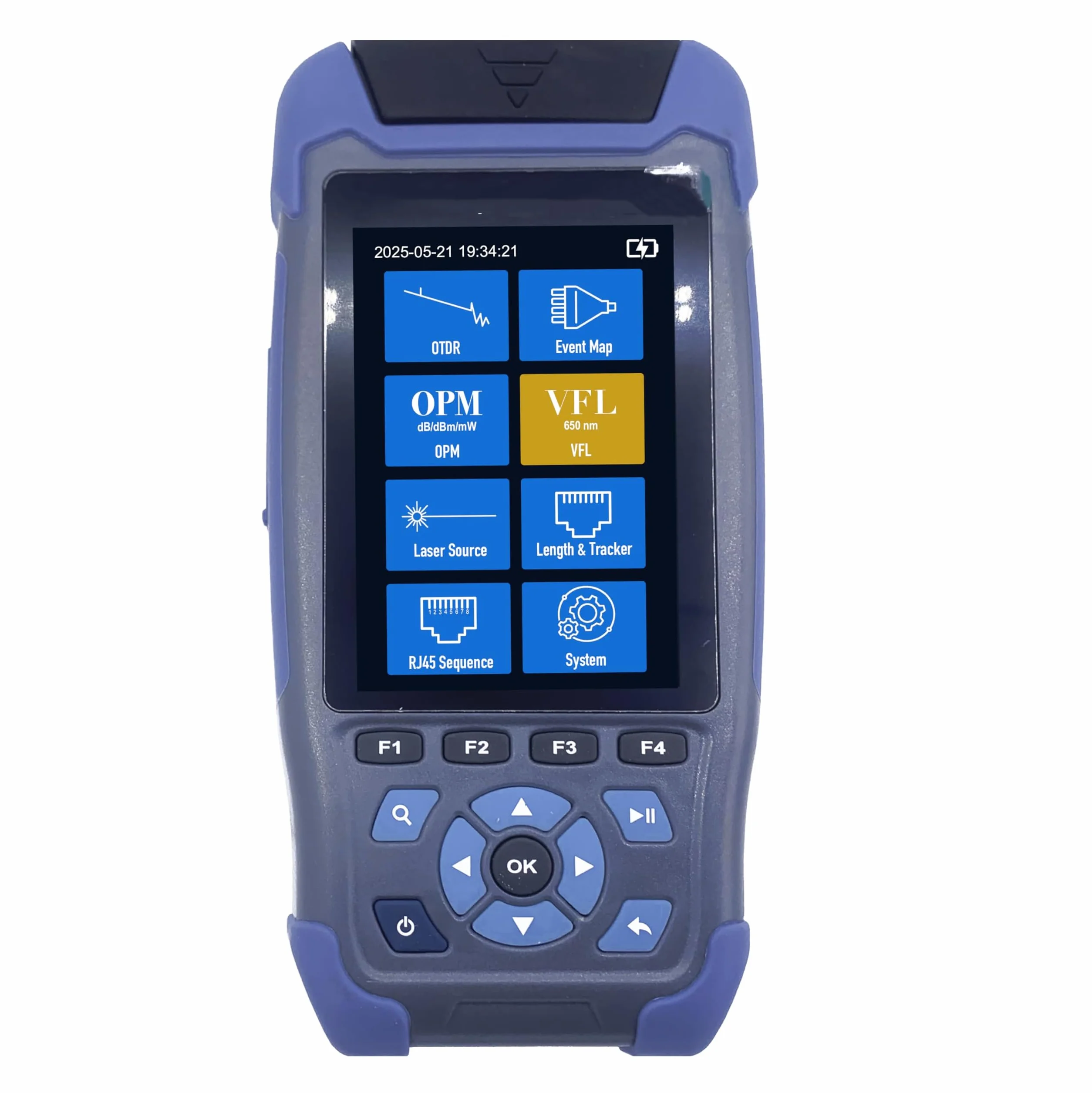 Elfcam® - OTDR per FTTH, 1310nm / 1550nm, Portatile 4 in 1 OTDR + VFL+ OPM + OLS, OTDR Tester Fibra Ottica/Rilettometro del dominio Ottico, fino a 60km (ELF-3800)