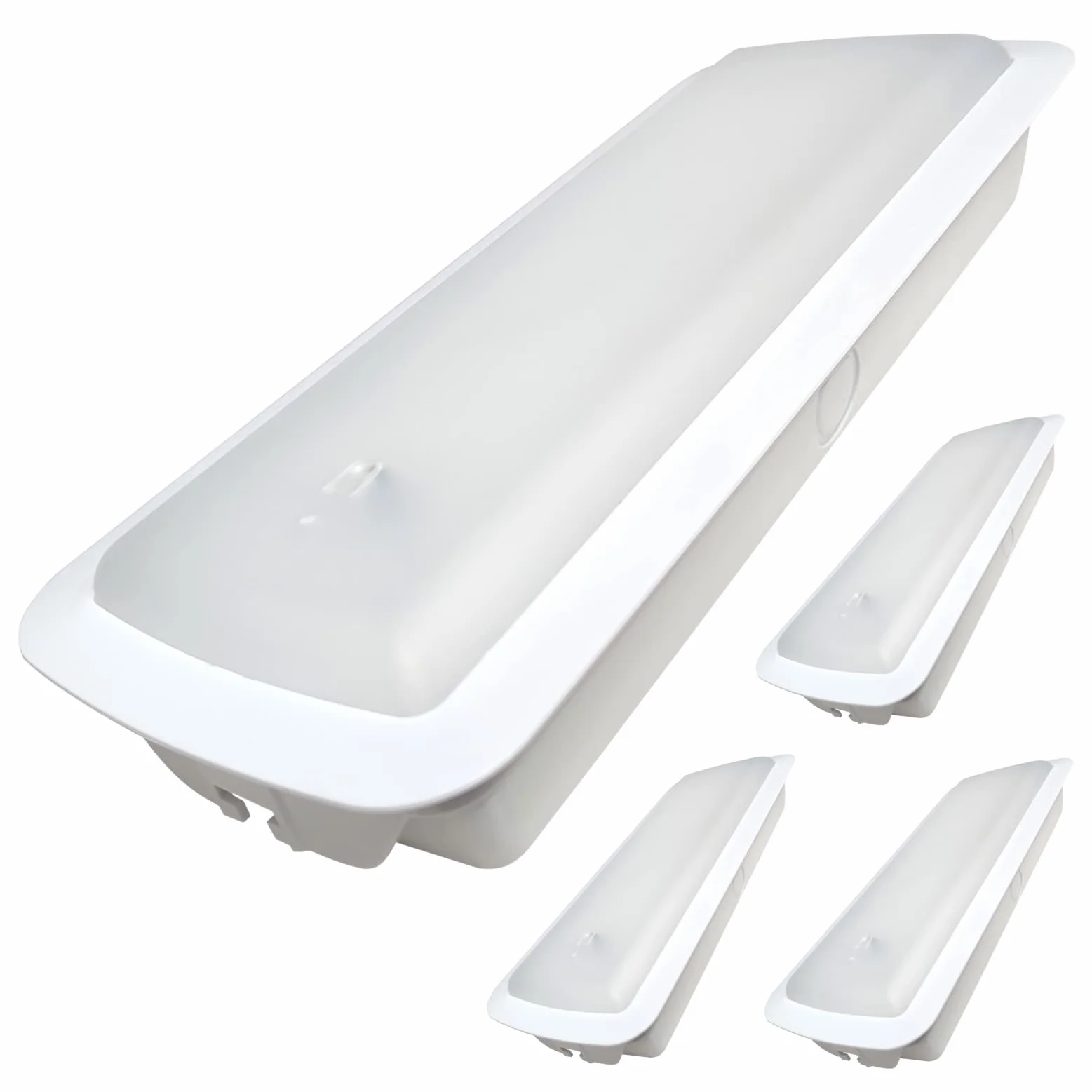 LED ATOMANT Confezione da 4 Luci di Emergenza da Incasso o a Superficie LED con Autotest, 3 Ore di Autonomia, 2 Funzioni: Non Permanente 3W 200 Lumen, Permanente 7W 600 Lumen