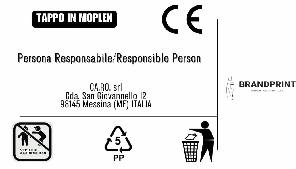 Tappo a Vite 35mm Nero Confezione 6 Pezzi PPV35 per Bottiglie 50cl 75cl