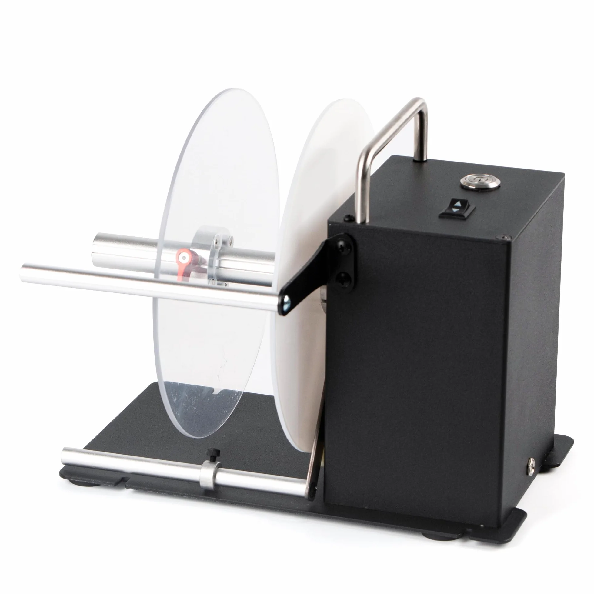U.S. Solid Avvolgitore automatico etichette – Con braccio sensore, supporto nucleo 1"/1,5"/3", larghezza 120 mm, riavvolgimento bidirezionale