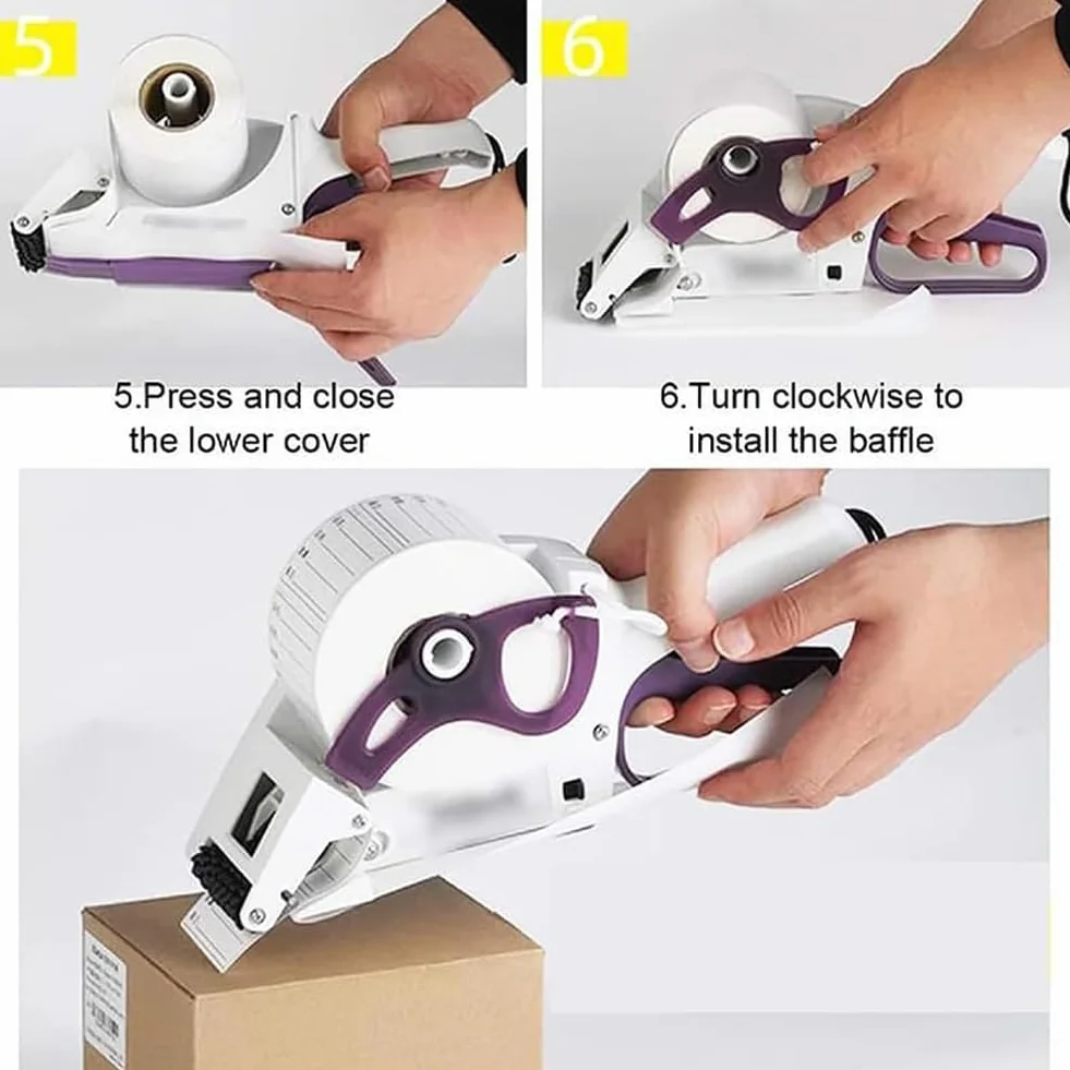 Applicatore di etichette manuale, etichettatrice for adesivi portatile, pistola for applicazione di codici a barre portatile, larghezza 20-75 mm, etichettatrice for bottiglie piatte rotonde e quadrate