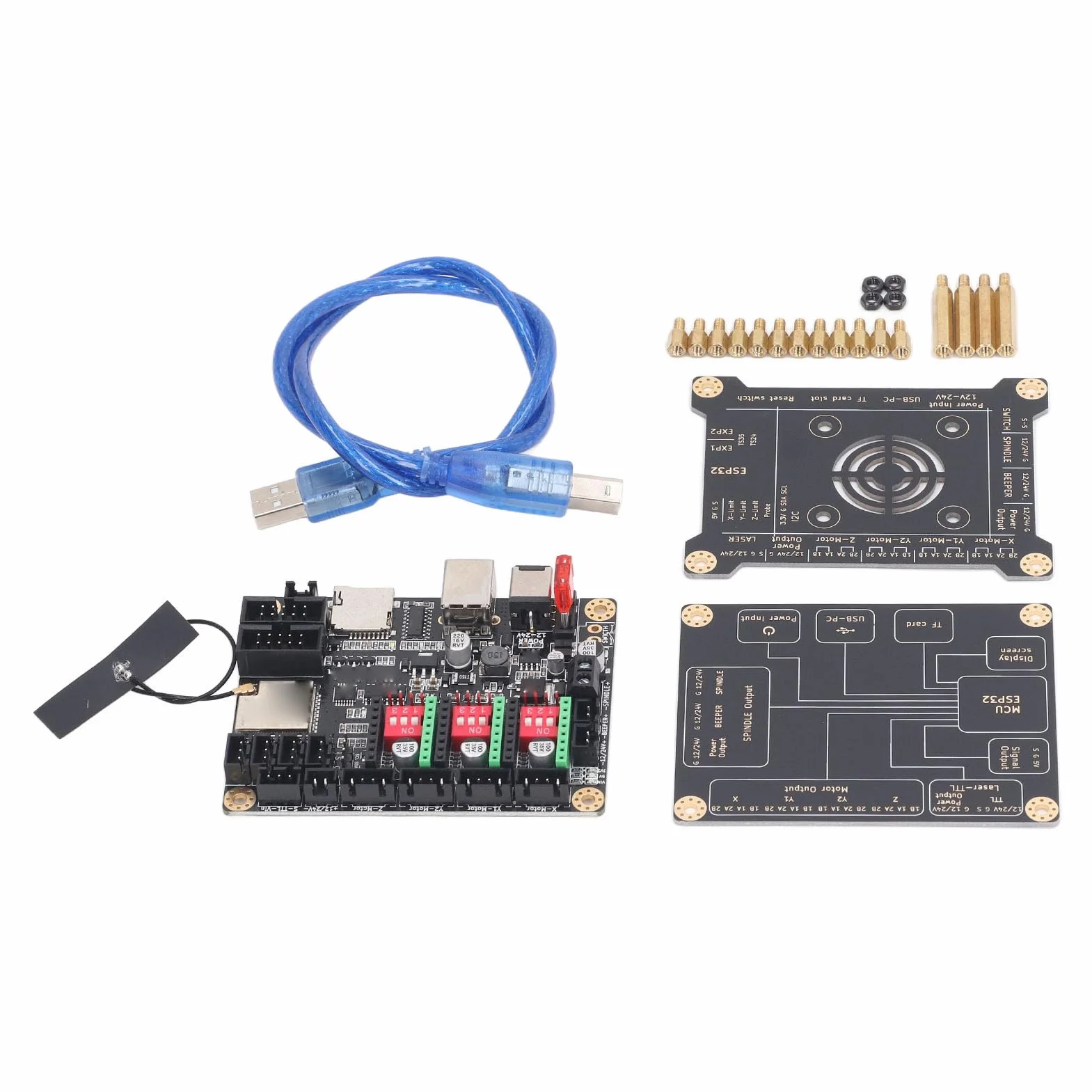 Scheda Madre MKS DLC32, Controllo Offline per Macchine per Incisione, 32 Bit, WiFi/BT, Touch Screen da 2,4/3,5 Pollici, Supporta il Controllo della Pagina Web e (Scheda madre e