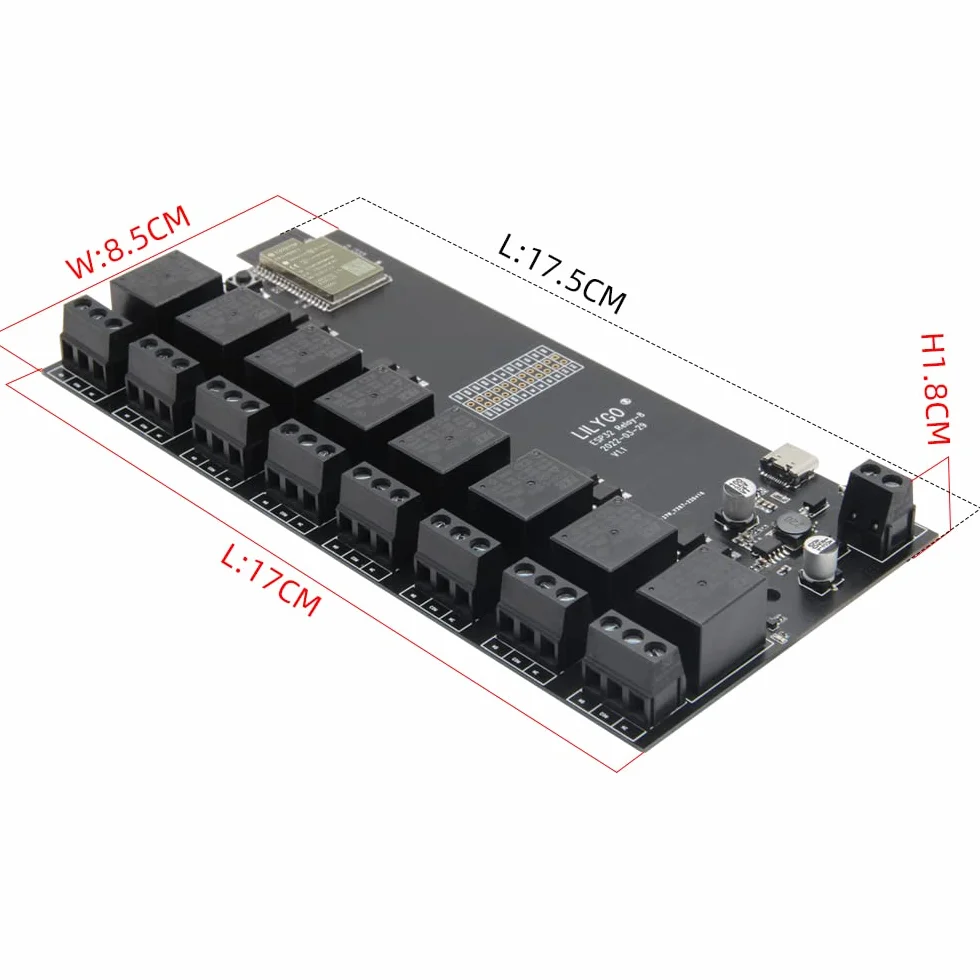 LILYGO TTGO T-Relay 5V 8 Canali Modulo Relè ESP32 Wireless Modulo DC Scheda di Sviluppo WiFi BLE Telecomando