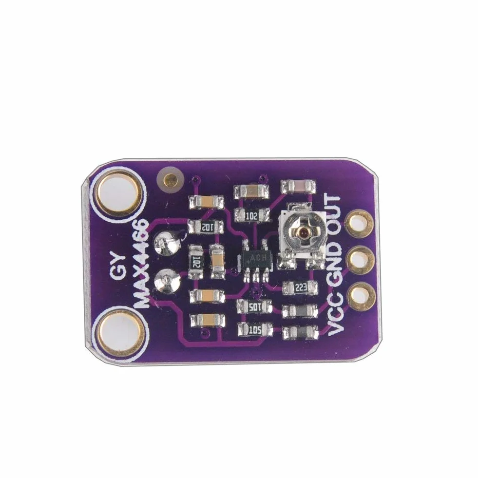 DollaTek 3Pcs Amplificatore per Microfono Electret MAX4466 Modulo Guadagno Regolabile Blu Breakout Board per Arduino