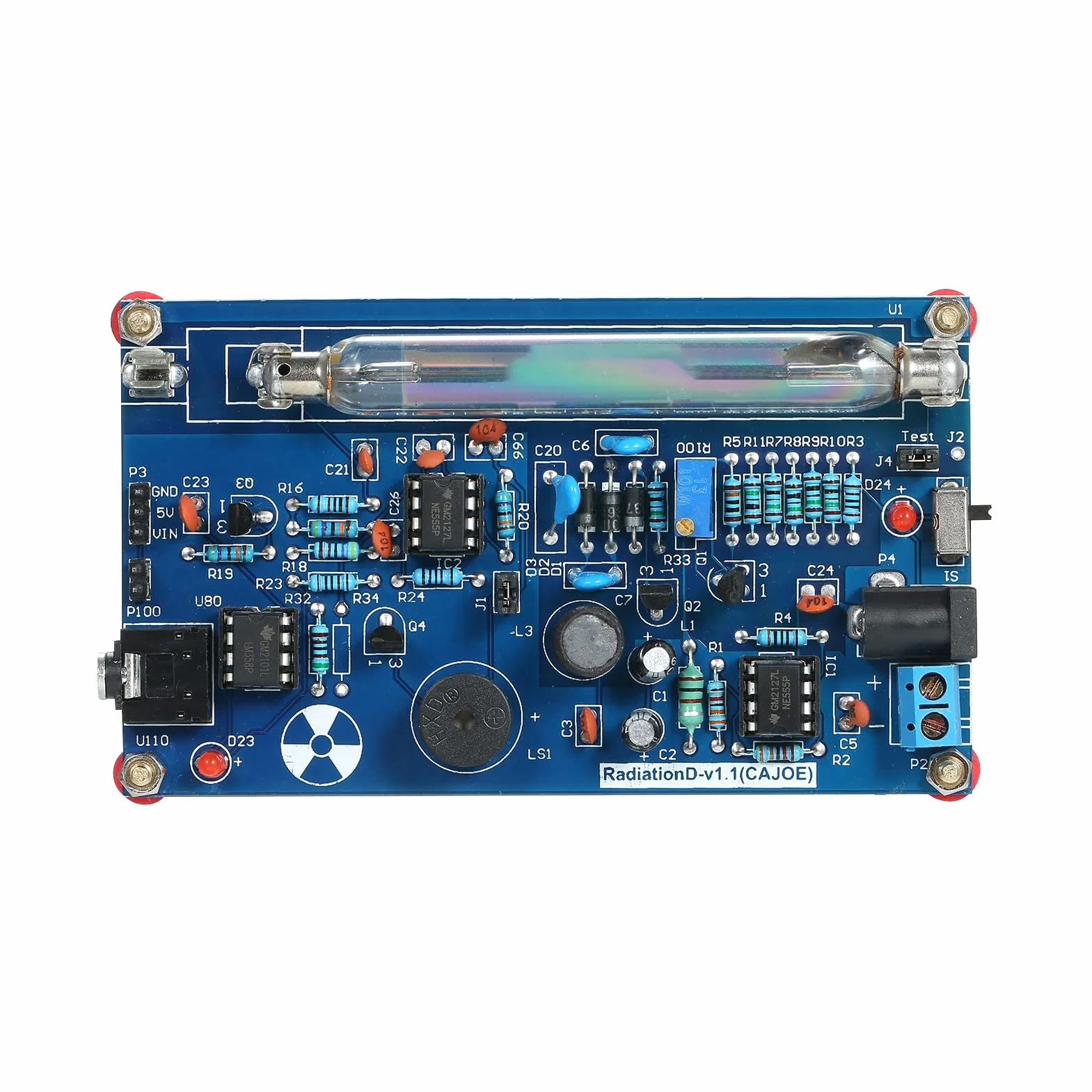 GoolRC Sistema di rivelatore di radiazioni assemblato, modulo sperimentale per kit di contatore Geiger per tubi fai da te
