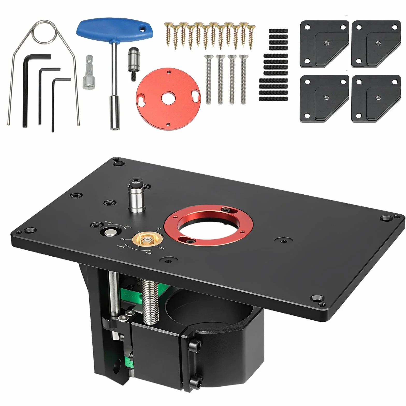 Tabella di Sollevamento del Router di Precisione,Piastre Inserto Banco Fresa Set,Sollevatore Invertito per Lavorazione del Legno,Tavolo di Sollevamento,per il Bordo Spesso del Controsoffitto di