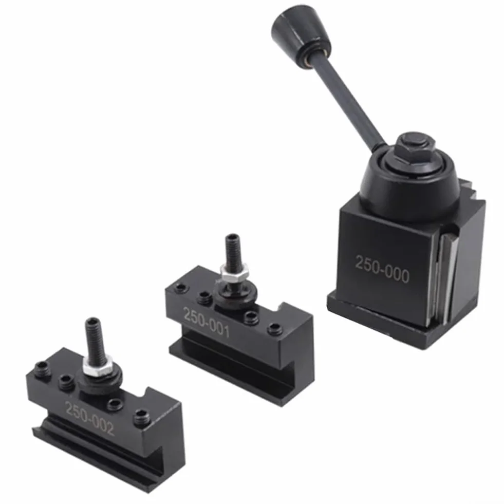 3x Strumenti a cambio rapido Portautensili a cuneo Tipo Portautensili 250-000 250-001 250-002, Accessori per mini tornio, Per materiale in acciaio oscillante per mini tornio