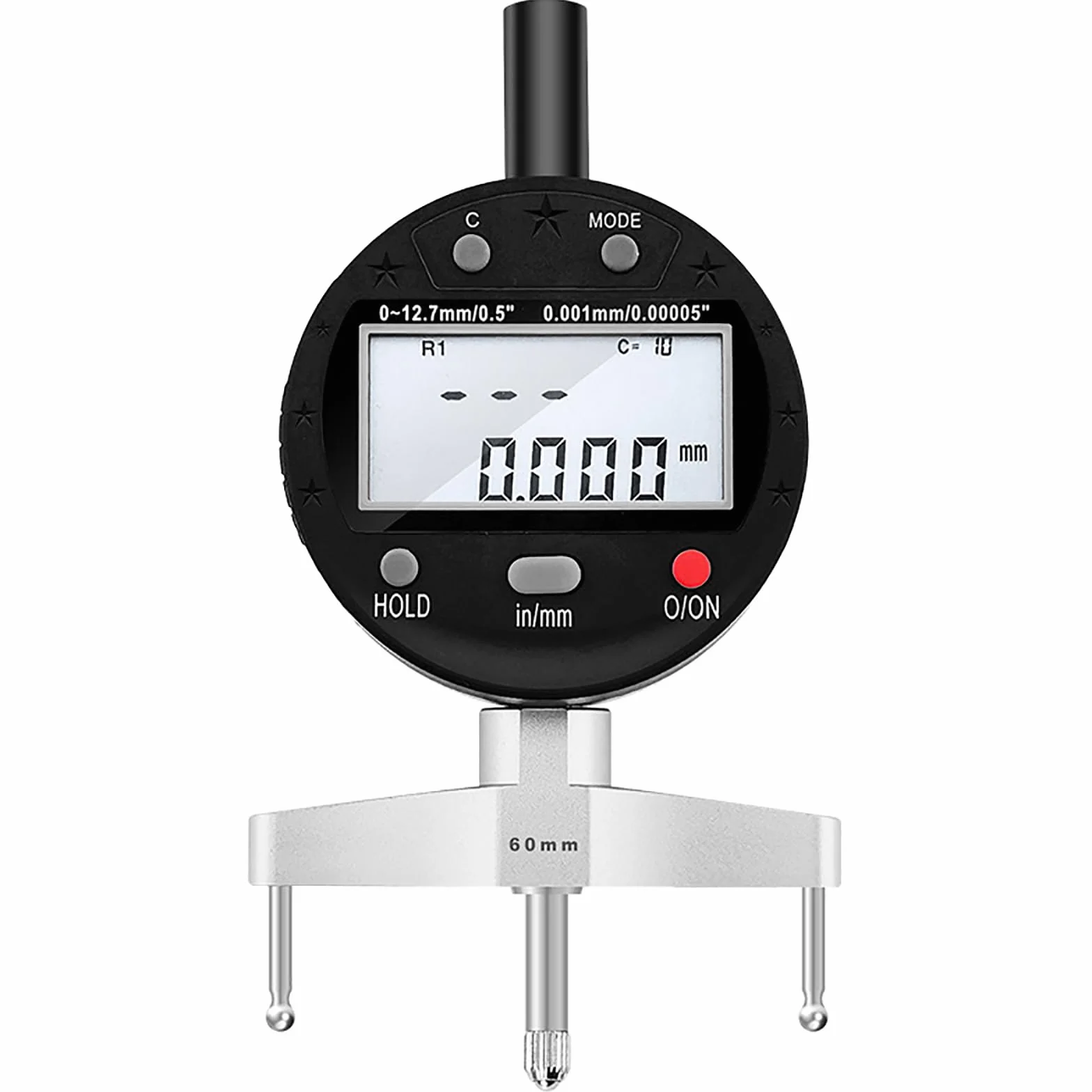 MObyat Calibro per Raggi Ad Alta Precisione, Calibro Digitale Multifunzione con 5 Griffe di Misurazione 10mm/20mm/30mm/60mm/100mm, Raggio: 5-700mm, Campo di Prova: 0-12,7mm, per Marmo