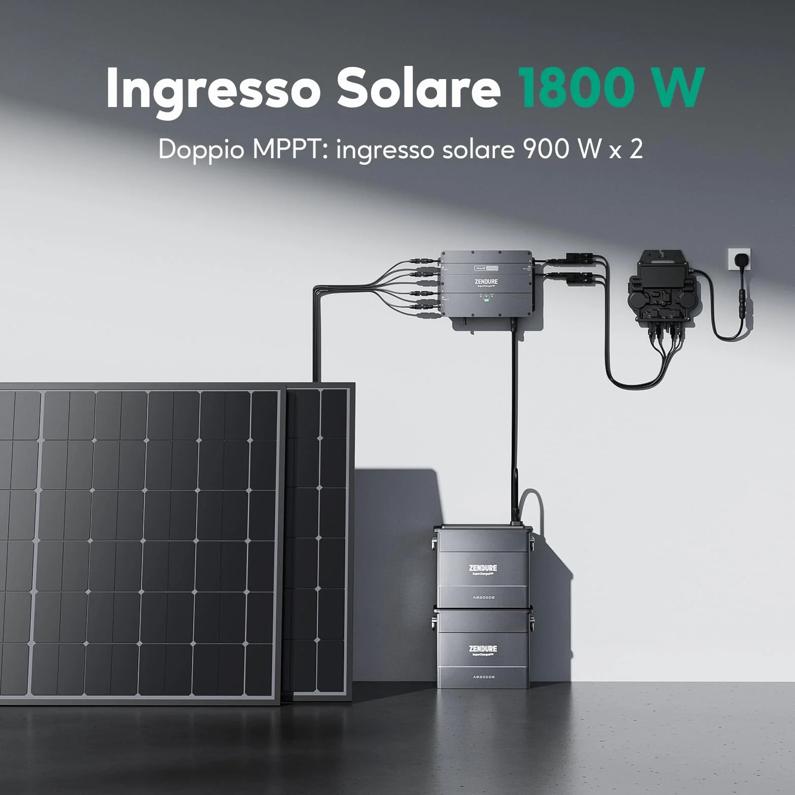Zendure Solarflow Hub 2000 AB2000S 1920Wh Microinverter 800W Pannello Solare 840W