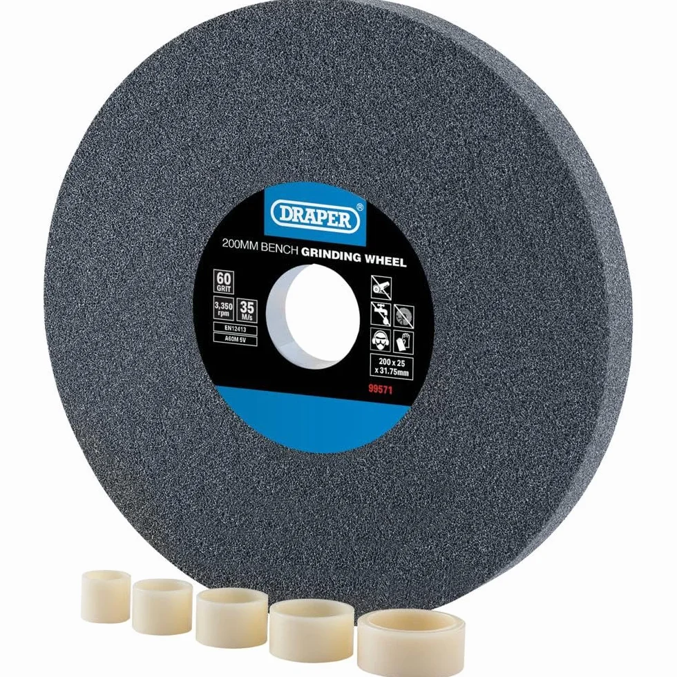 Draper Mola da banco in ossido di alluminio 60 g 200 x 25 mm