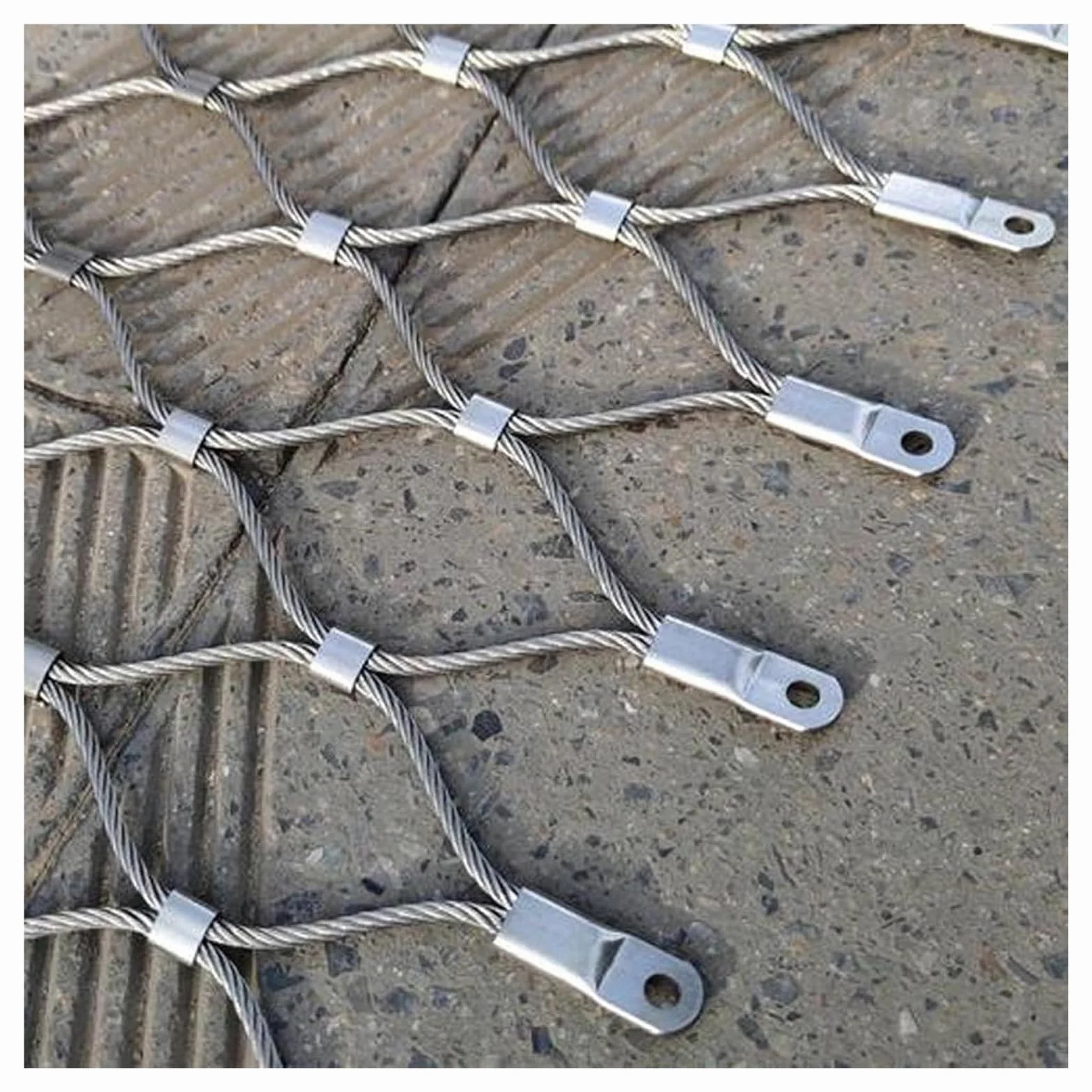 VXHCS Rete Flessibile in Corda d'Acciaio Inossidabile, Resistenza agli Urti, 304 Rete in Corda di Acciaio Inossidabile, per Balcone Scala, Personalizzabile (1x4m)