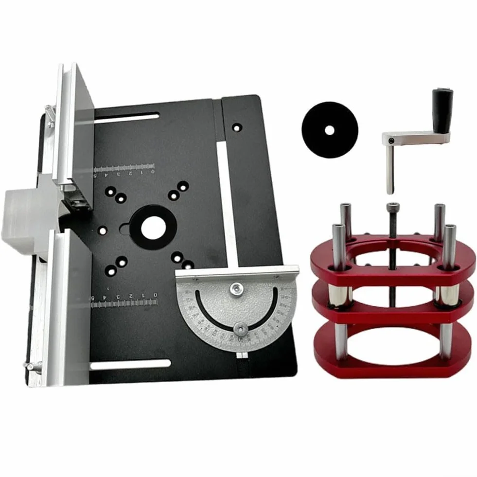 Righello da tavolo di precisione in alluminio per il taglio di legno e metallo con calibro per mitra (nero) ideale per progetti fai da te, artigianato e uso professionale