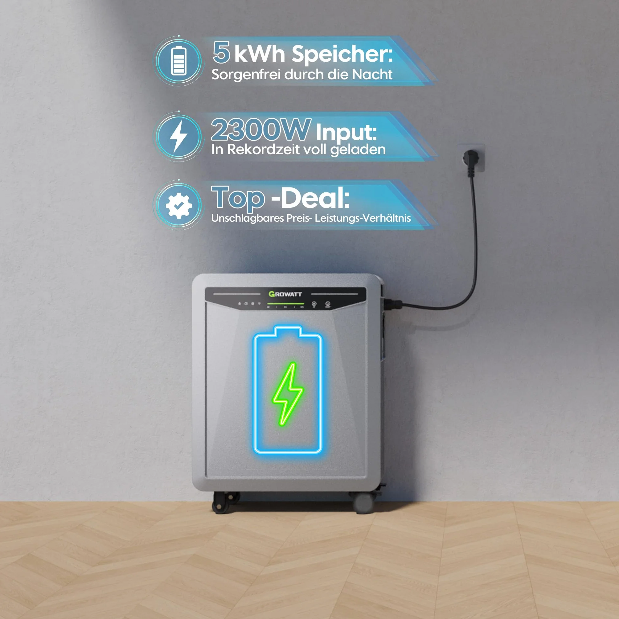 Marstek Venus-E 5,12 kWh memoria centrale elettrica da balcone AC accoppiata solare all-in-one