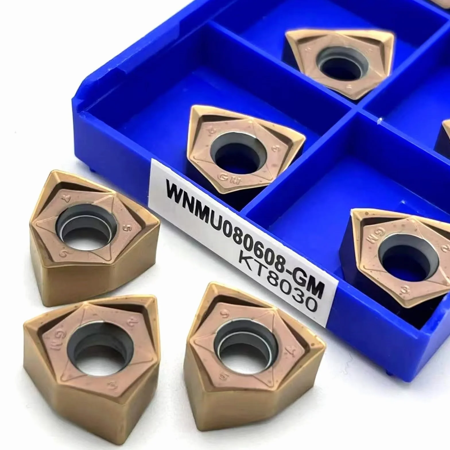WNMU080608 Utensile Per Tornitura In Metallo Duro Ad Avanzamento Rapido, Esagonale A Doppia Faccia, Angolo Retto Di 90 Gradi WNMU 080608 Utensili Per Tornio(080608-GM KT8060,20PCS(2box))