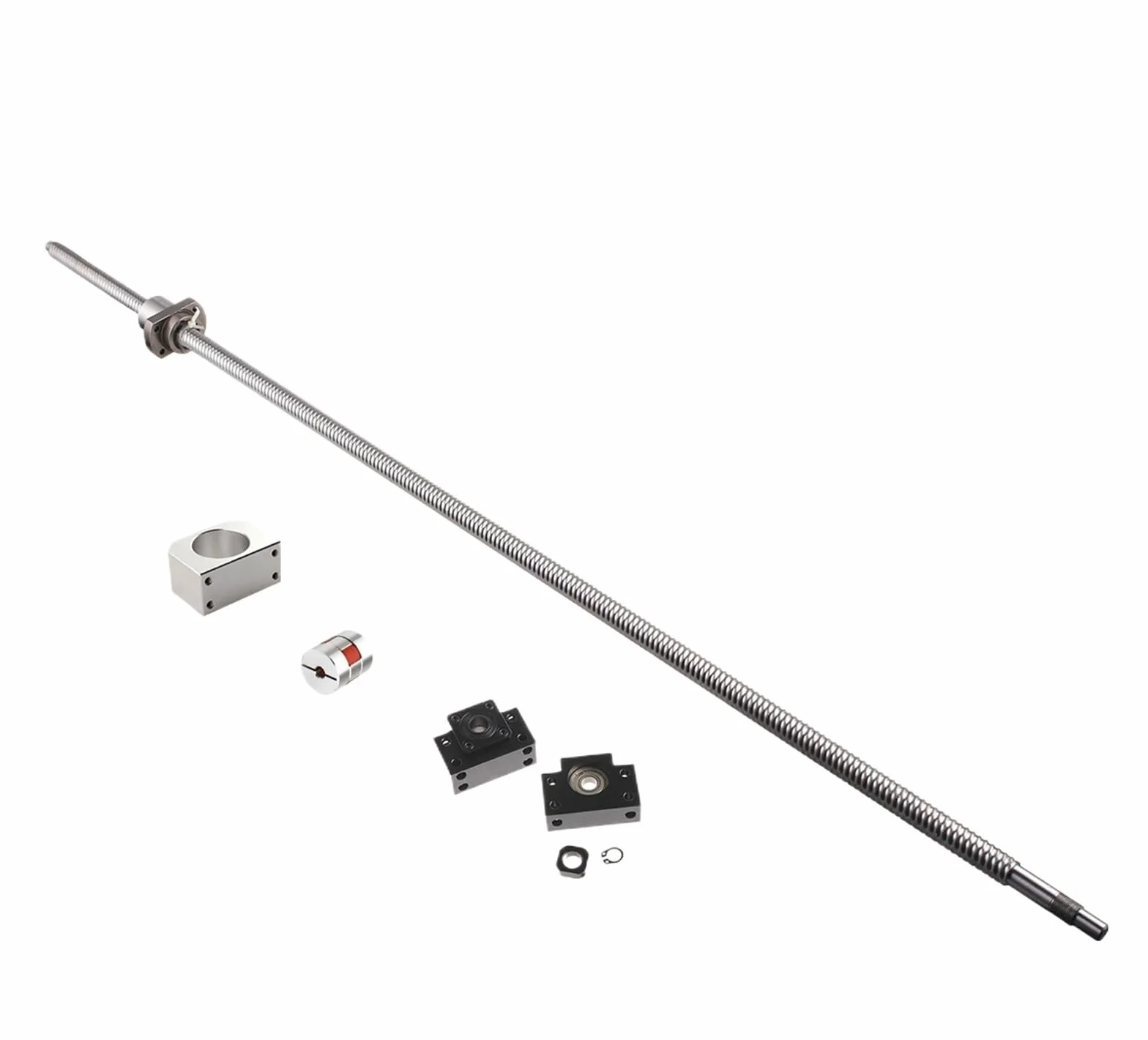 Vite a ricircolo di sfere CNC a movimento lineare Vite a ricircolo di sfere CNC ad alta precisione SFE1616 Vite a ricircolo di sfere 300 500 600mm Alloggiamento dado BK12 BF12 + accoppiamento 8*10 ( S