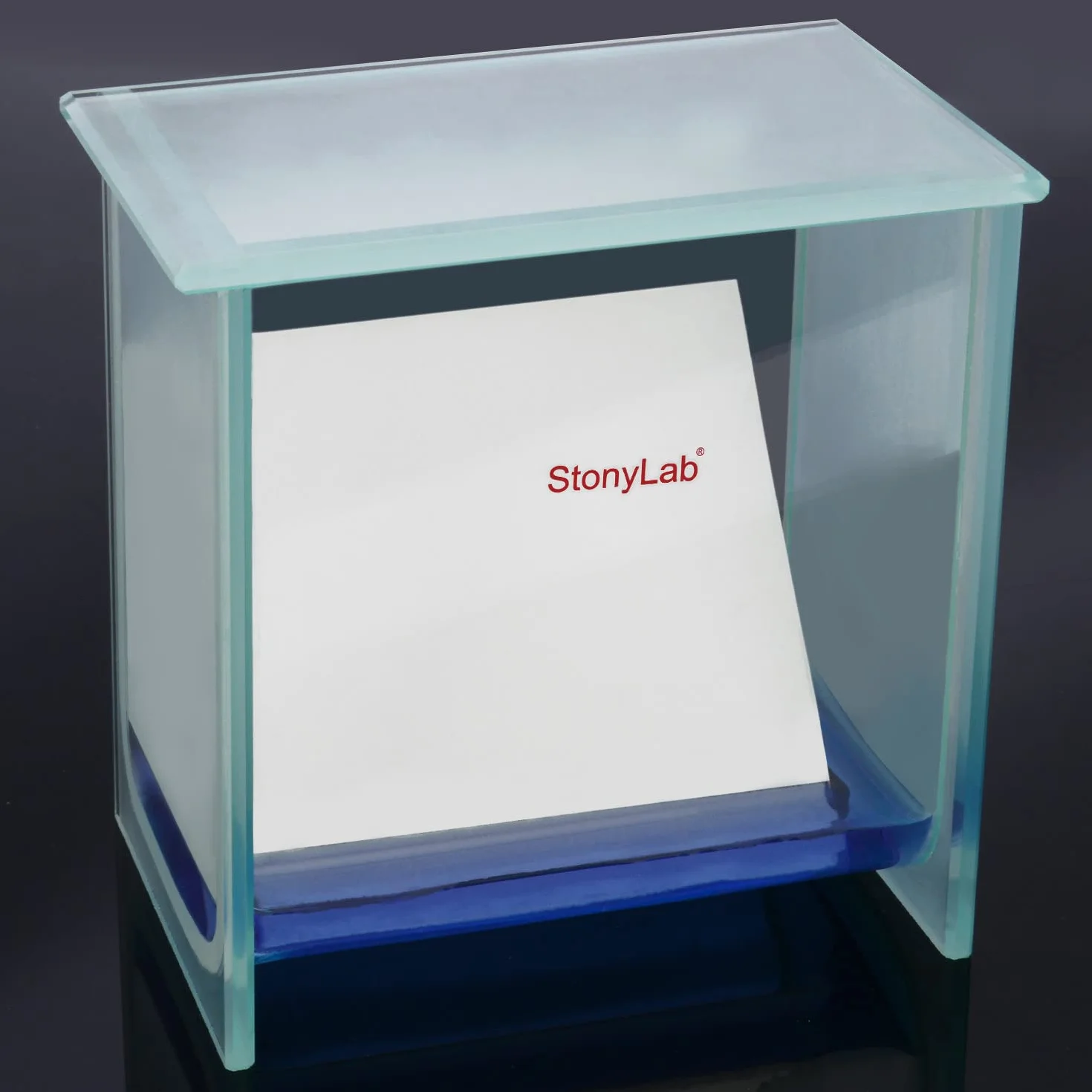 stonylab Serbatoio di Sviluppo TLC, Camera di Sviluppo TLC Cromatografica Quadrata in Vetro Borosilicato Resistente con Coperchio per la Ricerca di Laboratorio, 100 x 100 mm