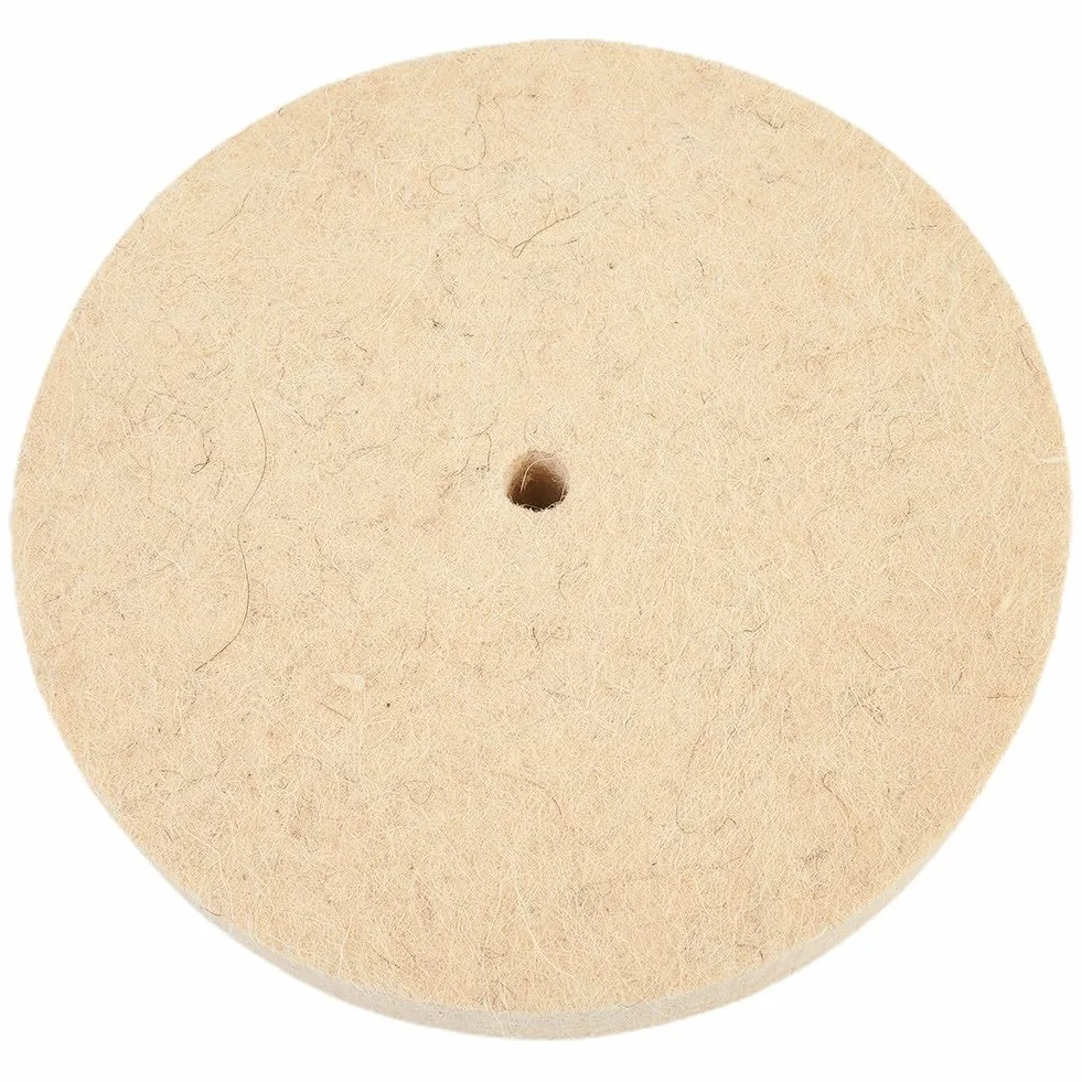 150mm Feltro di Lana Lucidatura Ruota Pad Disco per Strumento Rotante, 6 Pollice Buffer Adatto per Acciaio Inox, Rame, Alluminio, Vetro