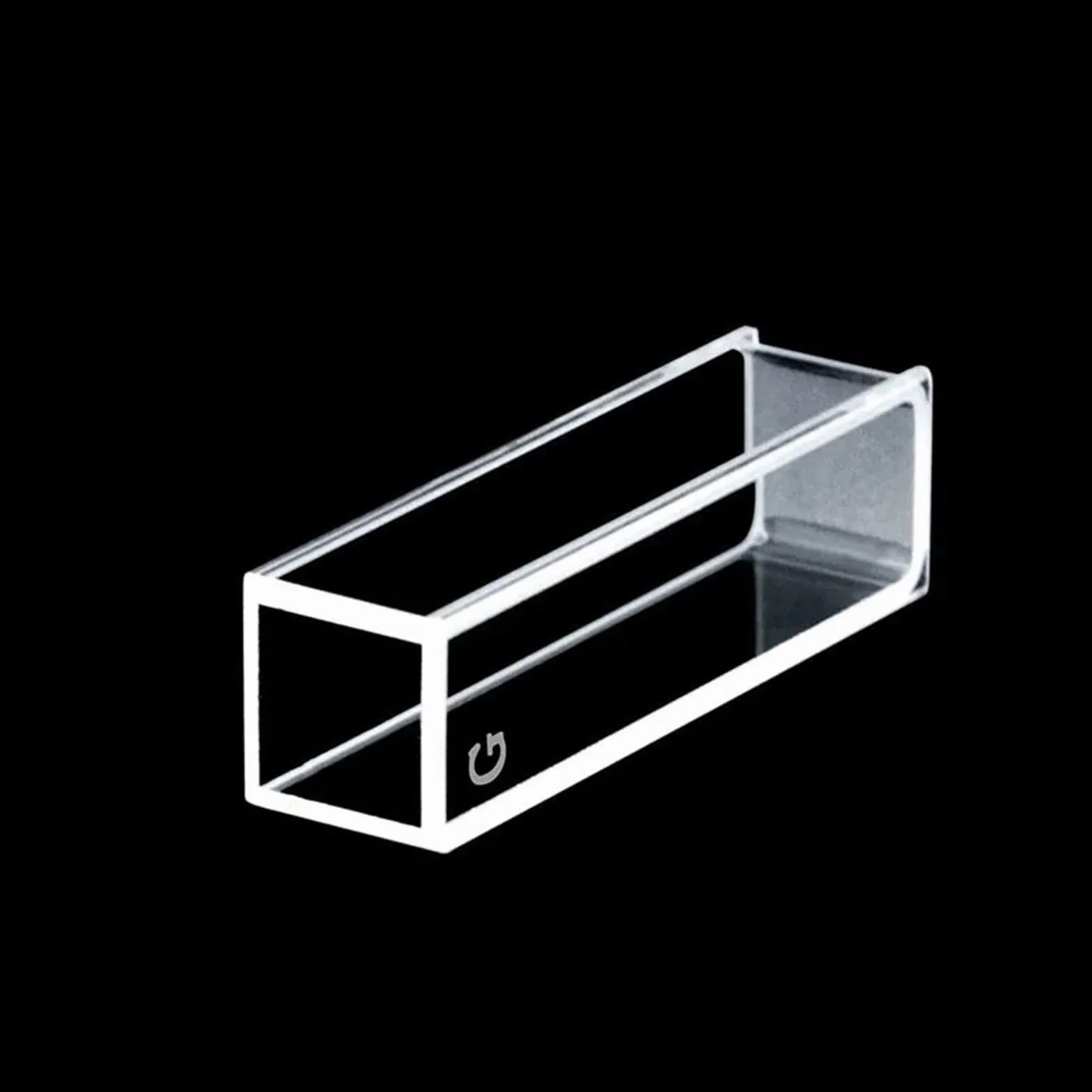Cuvetta in vetro per fluorescenza 10 mm finestre trasparenti 4 lati fritta alta trasmissione luce 2/PK