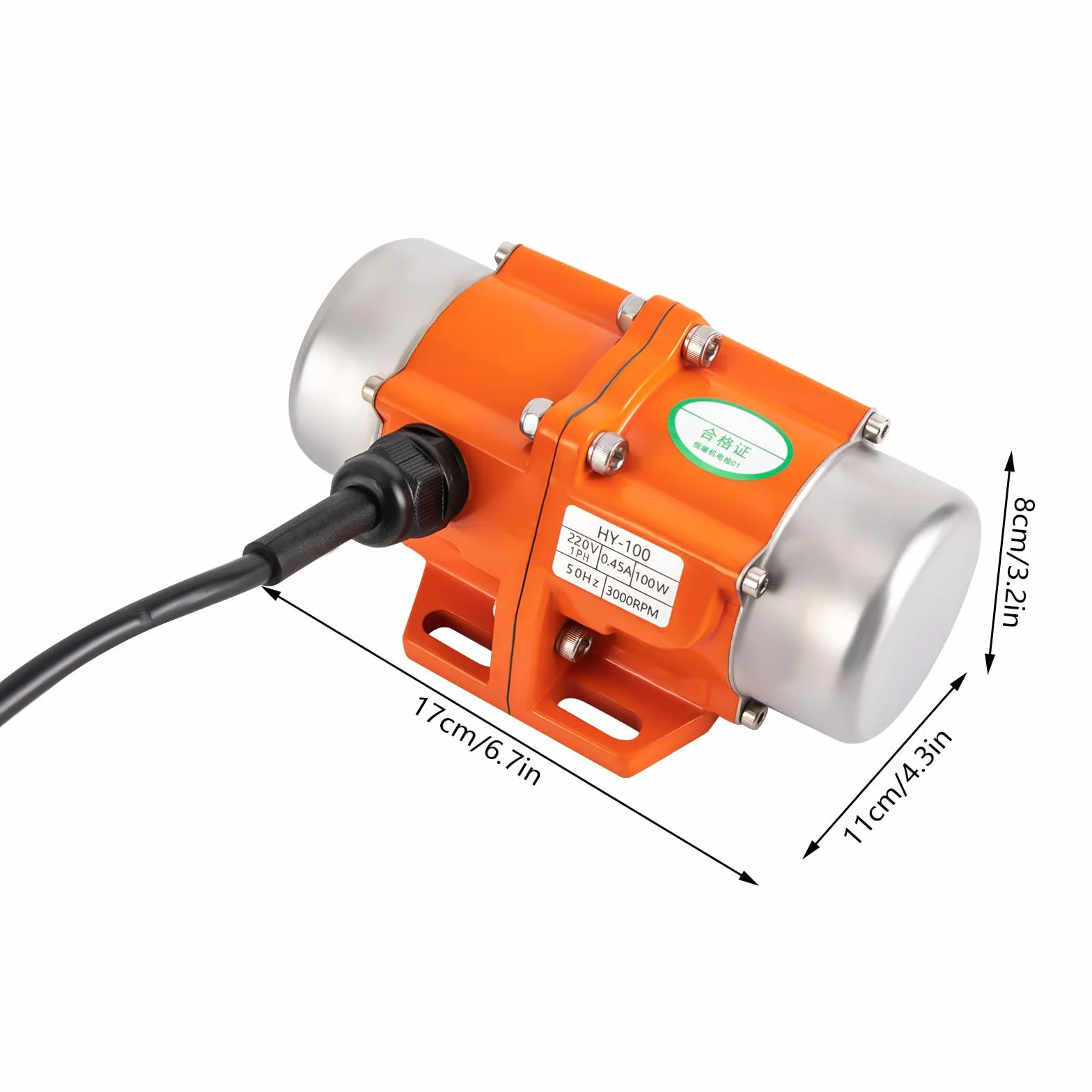Piccolo vibratore motore, 3000 giri/min, con regolatore di velocità, vibratore elettrico, 100 W, motore multiuso per estrazione mineraria, metallurgia, carbone, elettricità, edilizia
