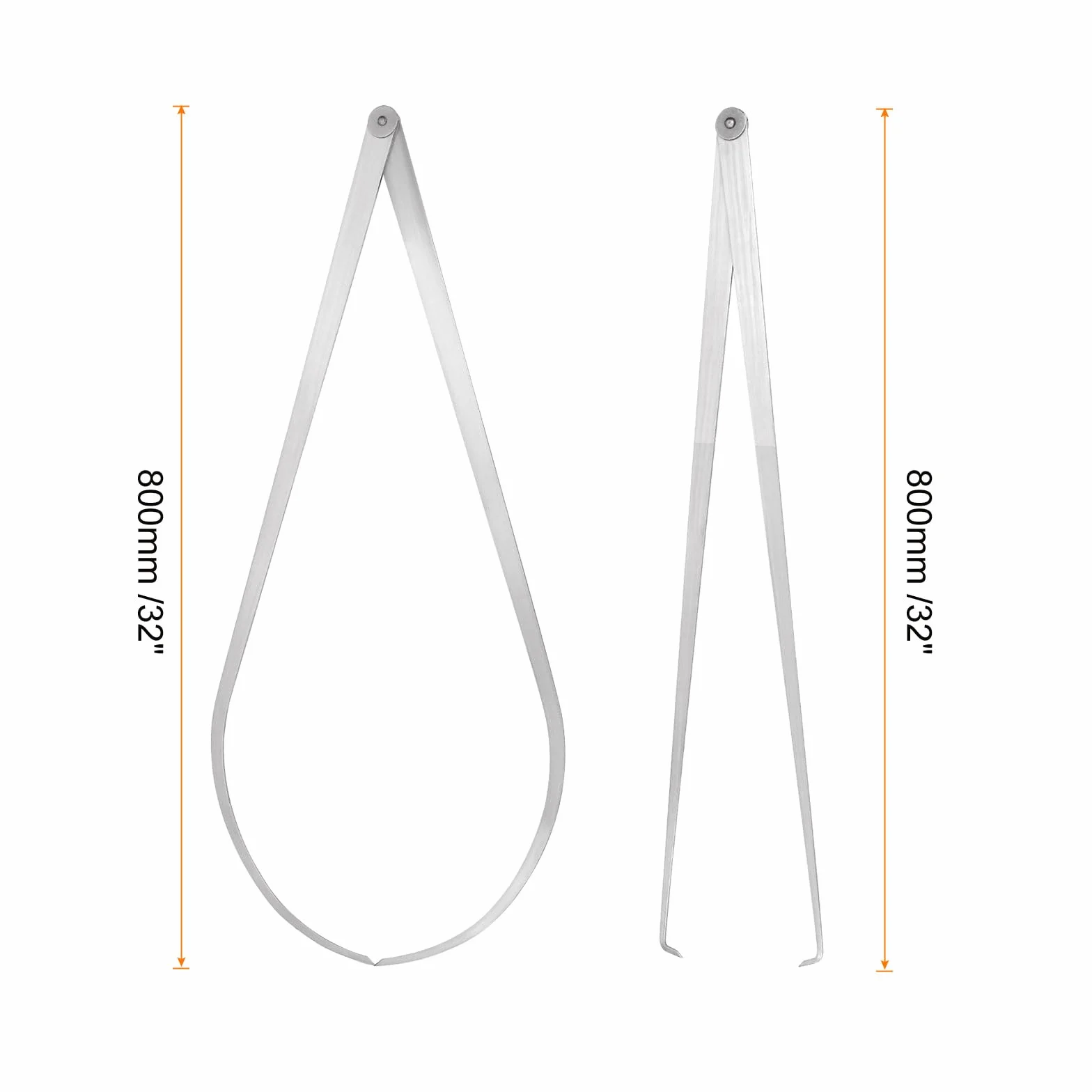 QUARKZMAN Suport Calibro Fisso Interno Esterno 800mm 32 Pollici Acciaio Inossidabile