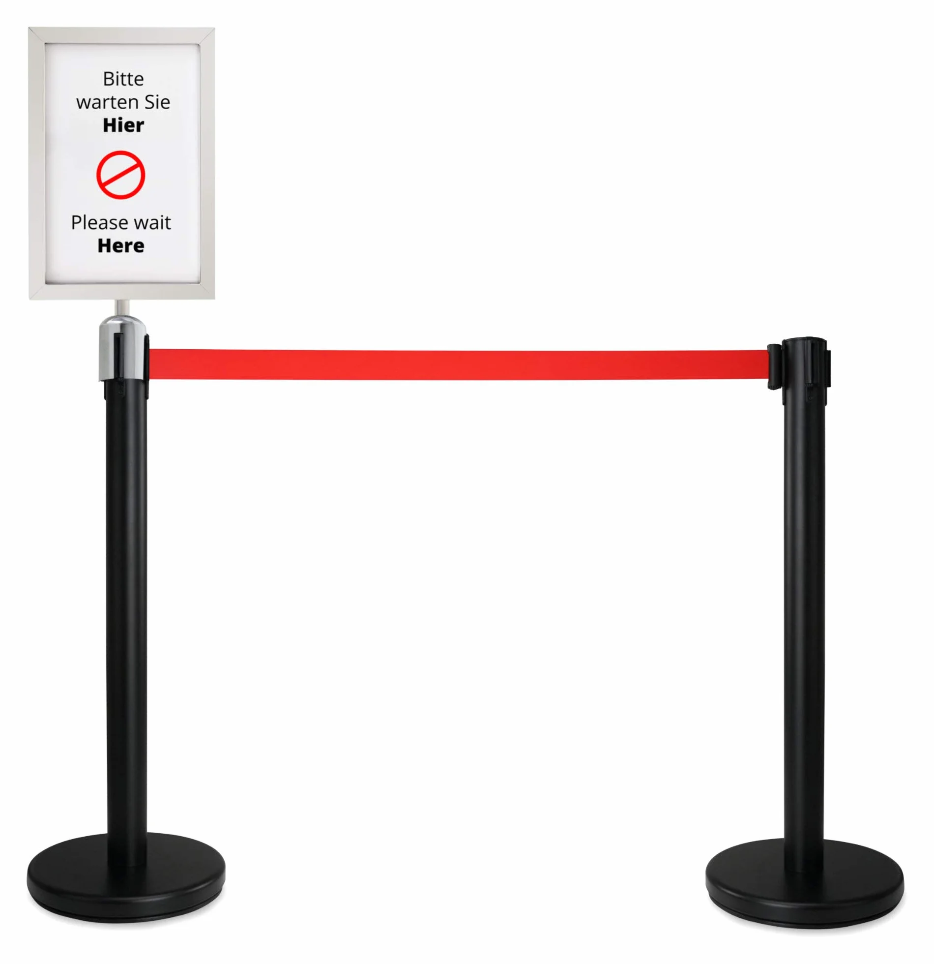 Stagecaptain PLS-200B coppia aste delimita corsie nero Set con insegna