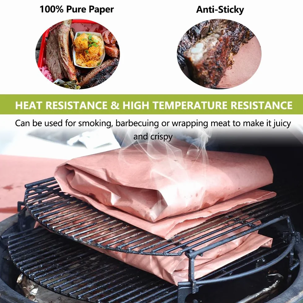 Carta Da Macellaio Rosa In Rotolo, Pink Butcher Paper Roll, Kraft Per BBQ, Grill, Affumicatore, Carne e Pesce (30cm×20m Rotolo)