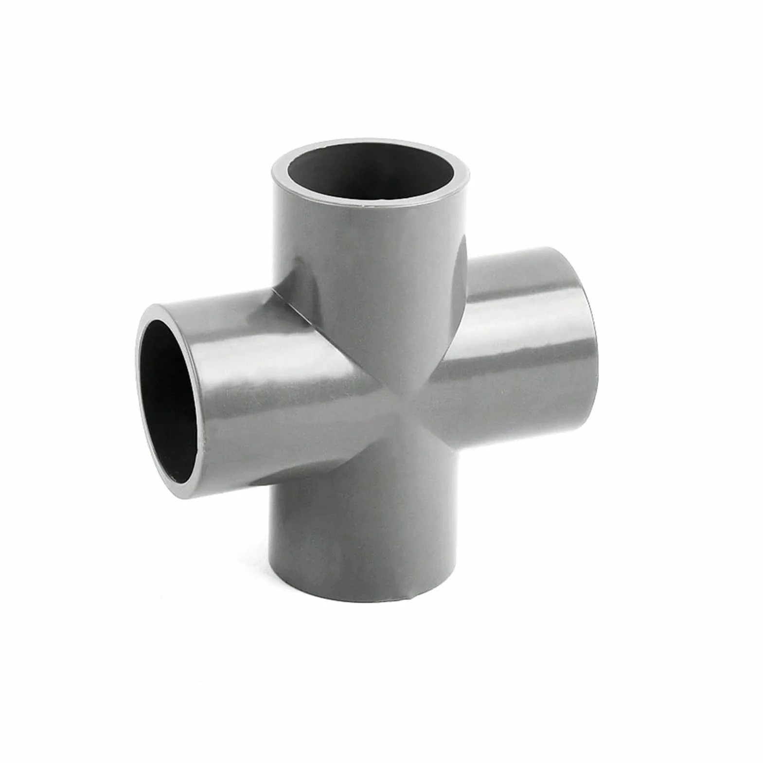 1/5 pezzi ID 20/25/32/40/50 mm connettori a croce a 4 vie for irrigazione da giardino, adattatore industriale for tubi dell'acqua, parti for acquari, giunto for tubi(I.D 50mm,5 pieces)