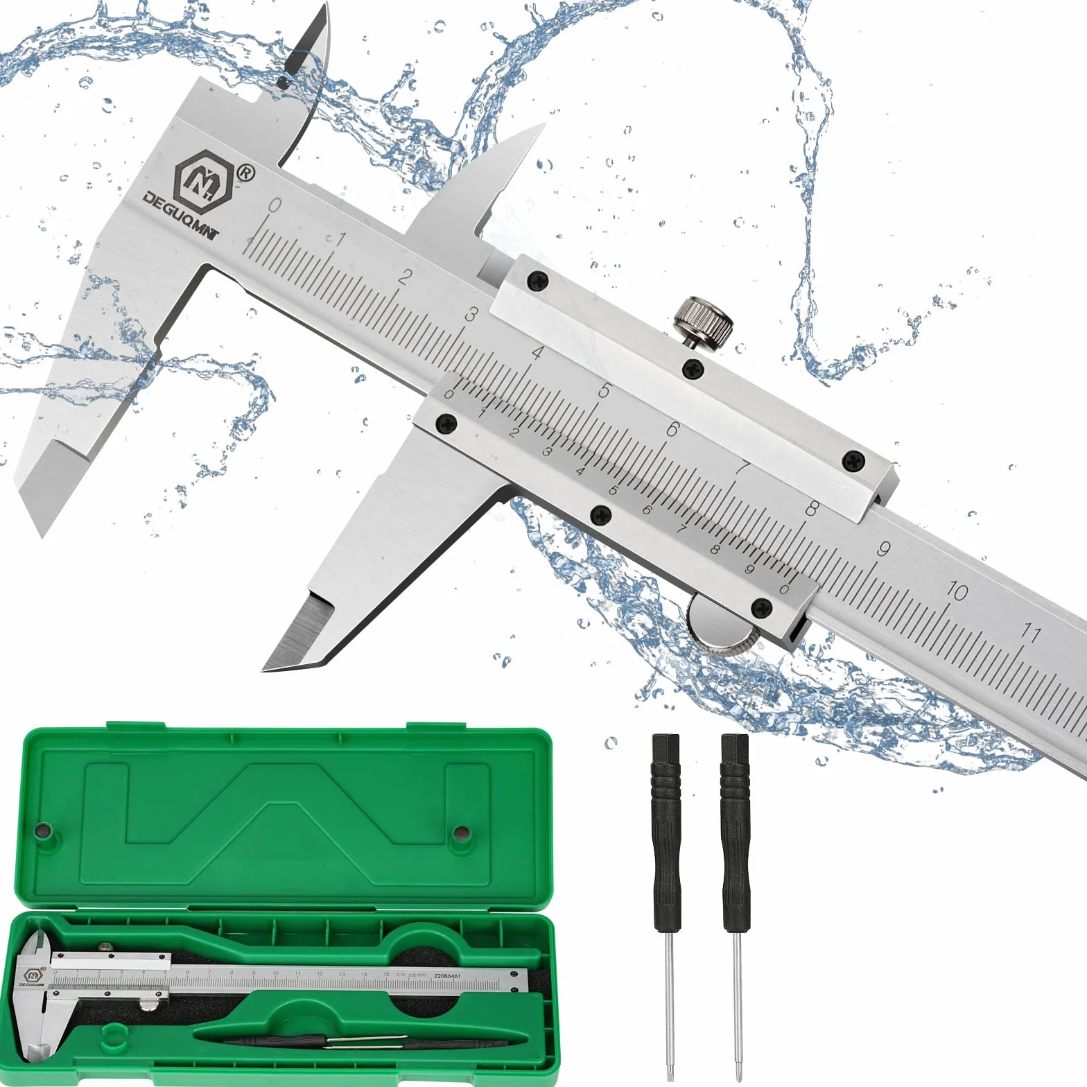 Calibro a Corsoio 150 mm 6" in Acciaio Inox Micrometro, i Calibri Scorrono Agevolmente e Sono Altamente Precisi per le Misurazioni in Casa, Nel Fai-Da-Te o a Livello Professionale