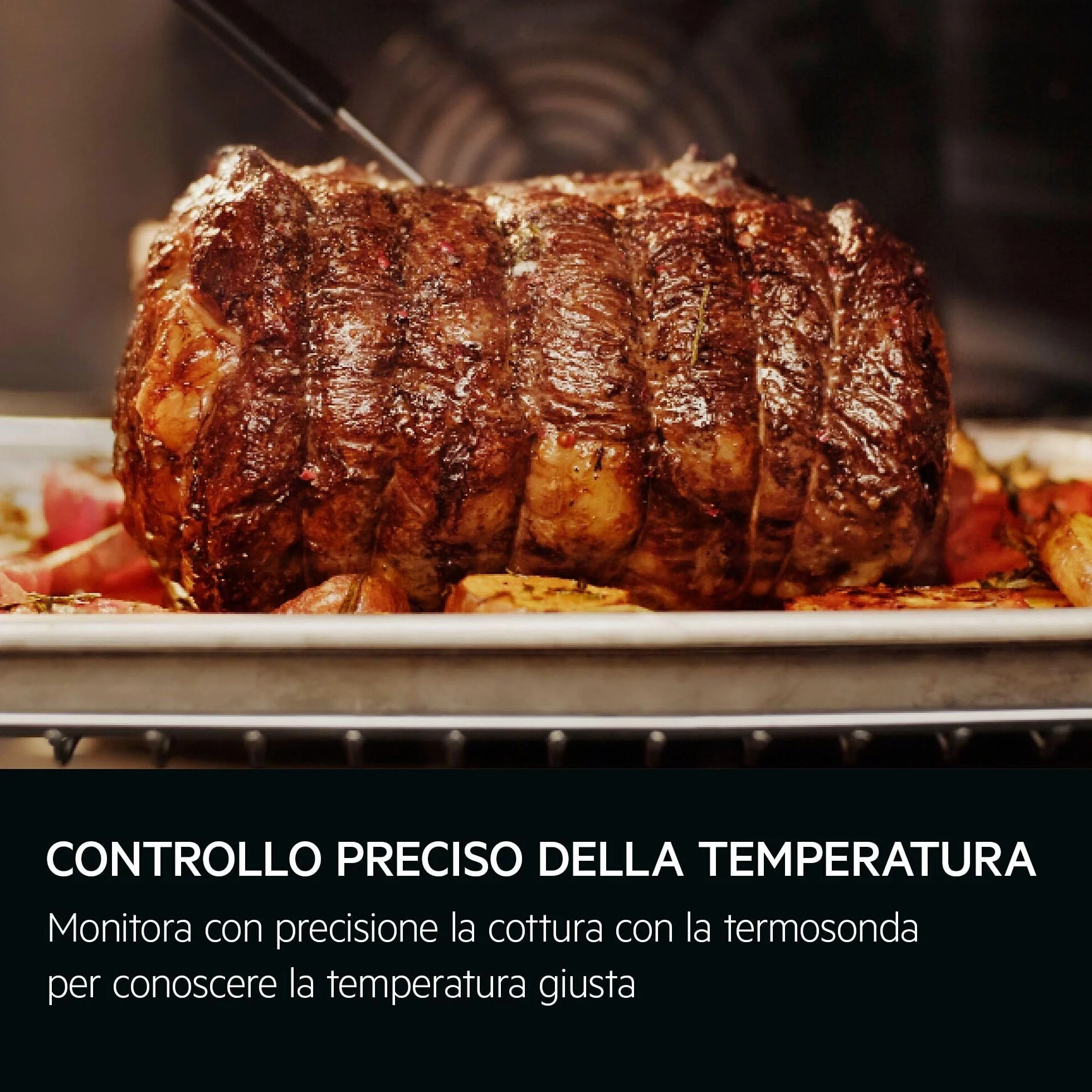AEG OR6PB51WSB Forno a Vapore SteamCrisp da Incasso, Serie 6000, 72 L, SenseCook Multifunzione con Cottura a Vapore, Pulizia Pirolitica, 9 Programmi, Display LED