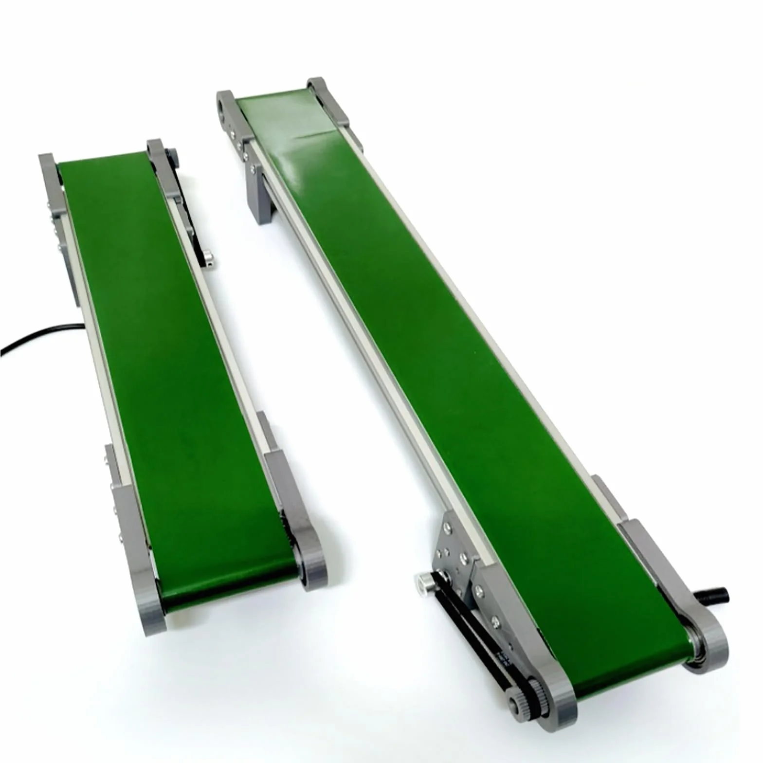 Mini nastro trasportatore da tavolo 100 x 10 cm, reversibile, velocità 1,3-5 m/min, per bevande, fabbriche, piccolo trasportatore per una movimentazione e produzione efficienti