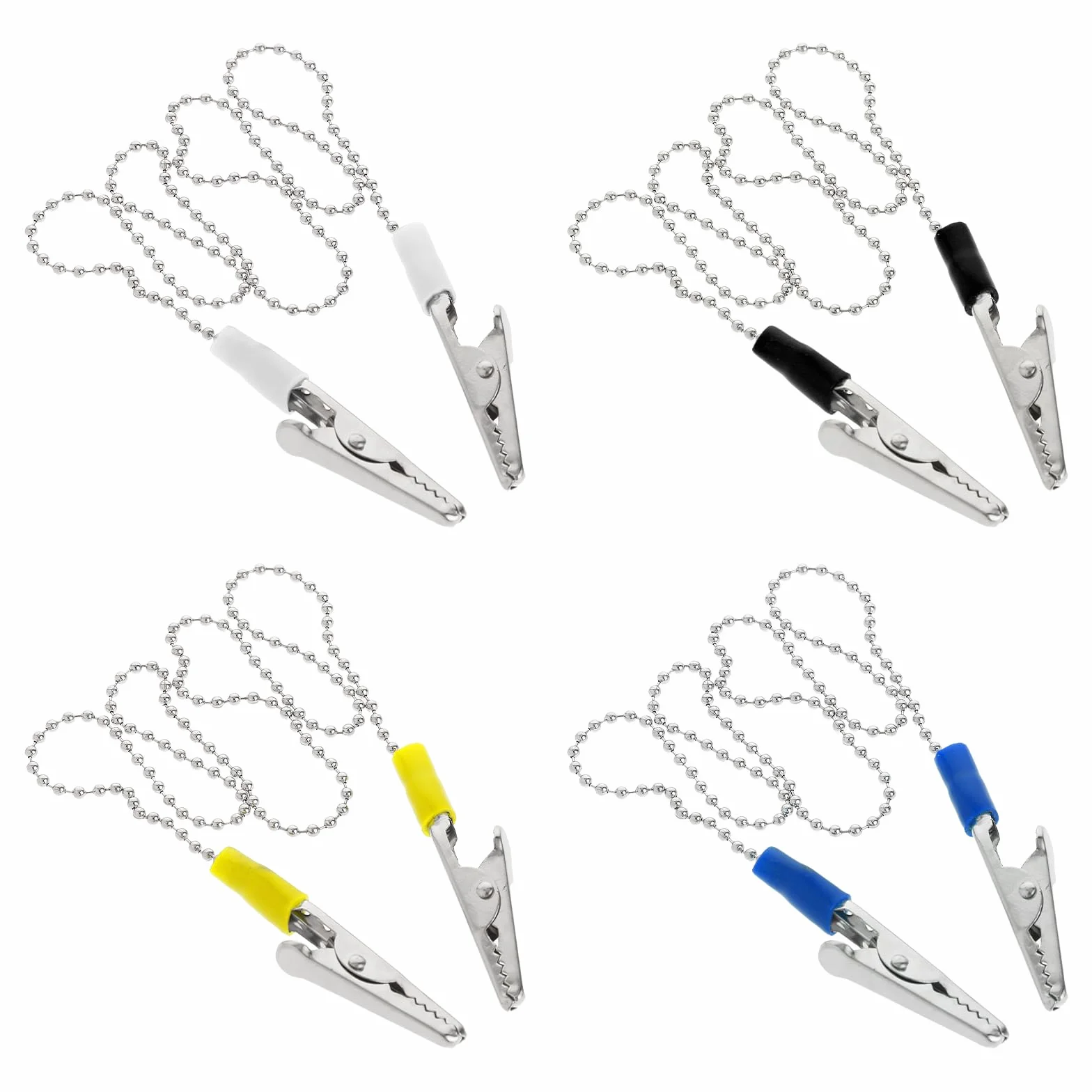 Clip porta bavaglini con catena in metallo per clinica odontoiatrica colorate