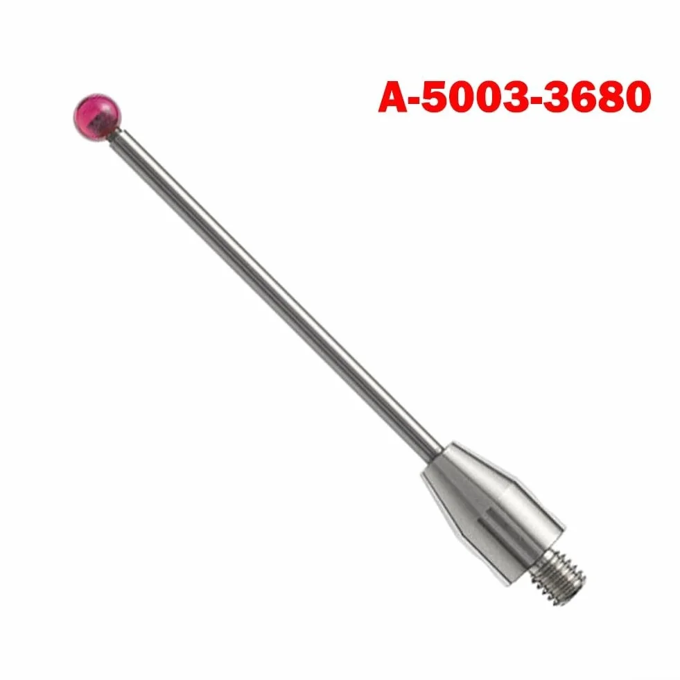A-5003-3680 CMM Probe Stylus 50mm Lungo 3mm Diametro Punta Filettatura Acciaio Bianco Gambo Alta Rigidità per la Misurazione di Macchine Utensili
