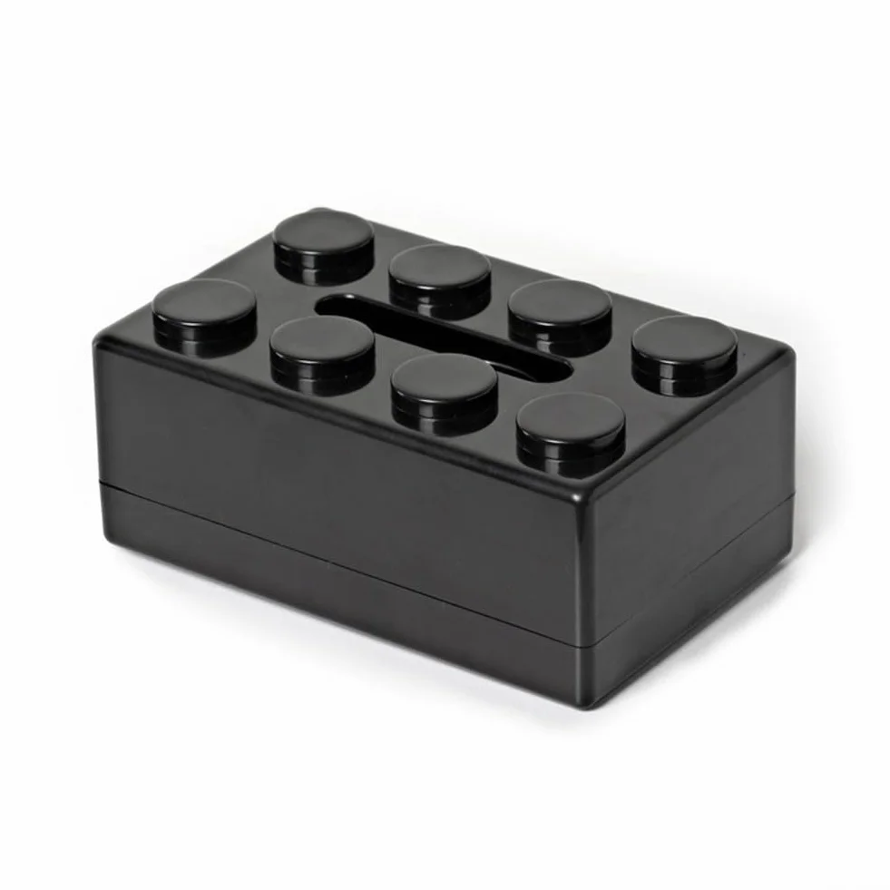 Scatola multiuso per fazzoletti con design creativo, soluzione efficiente per riporre i fazzoletti in bagno e in ufficio (nero)