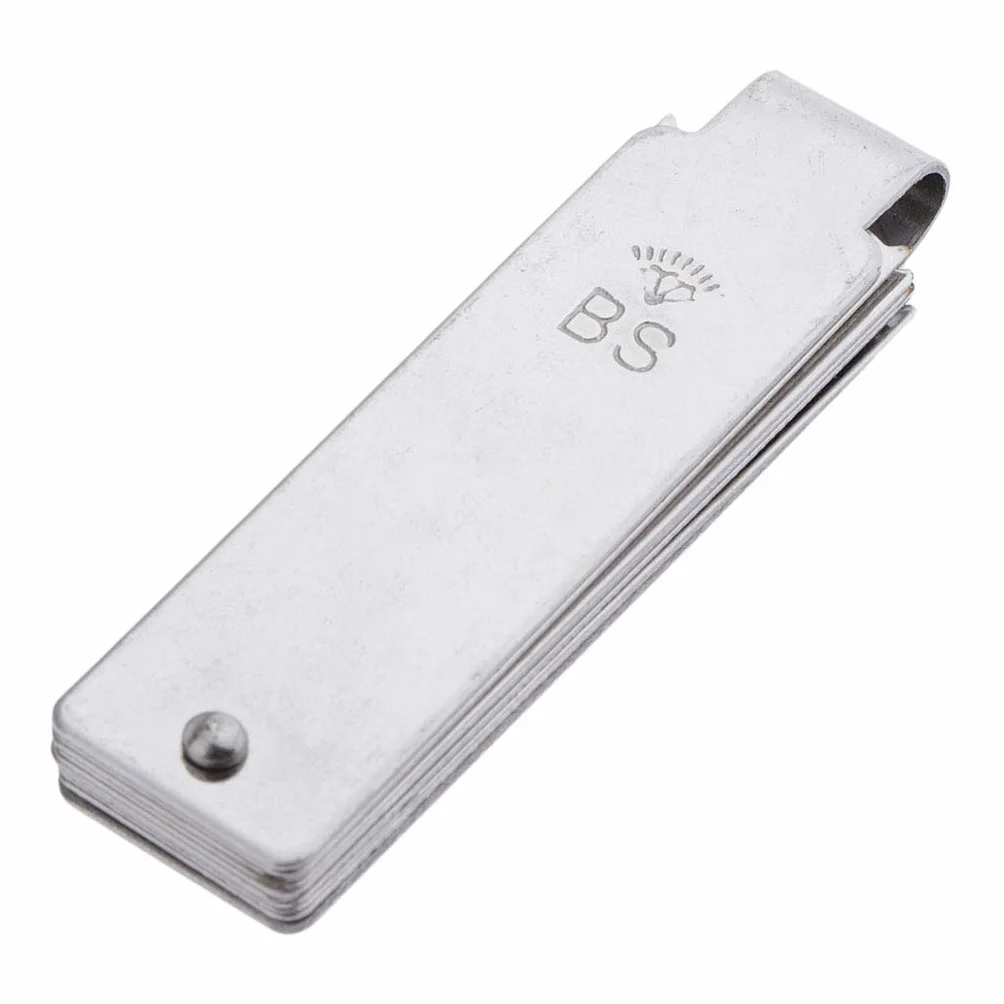 Dailymall Calibro di Misurazione per Pietre Preziose Diamantate con Calibro A Forma di Ventaglio in Alluminio - Argento, 8 Pezzi di Fan