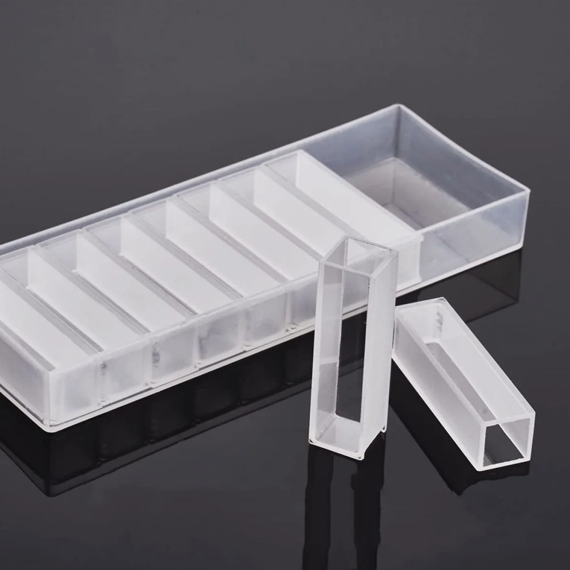 Cuvette in vetro 10PCS per spettrofotometro 751/722 percorso ottico 10mm-50mm 5mm