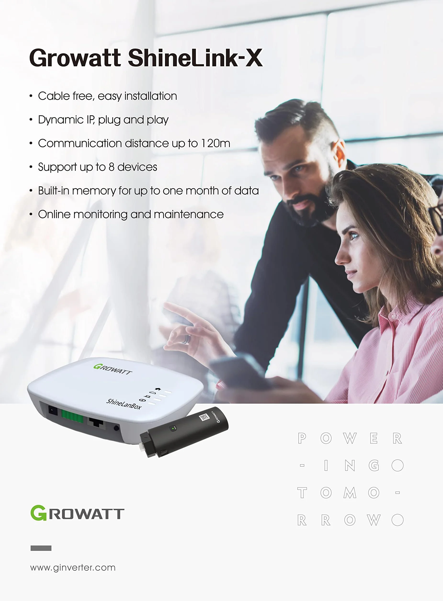 GROWATT Shine Link X - Plug & Play kit RF monitoraggio ShinePhone App Datalogger