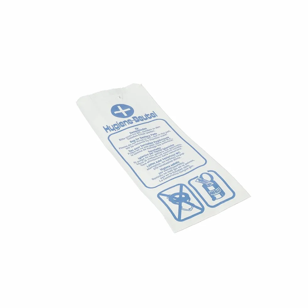 DEISS Sacchetti Igienici in Carta – 1.000 pezzi (10 confezioni da 100) – 120+50×280 mm – 2‑3 strati resistenti, compostabili, senza plastica