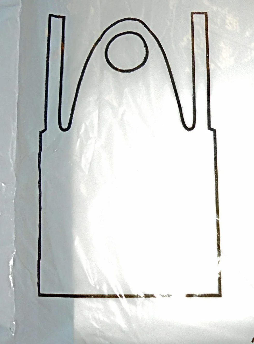 PZ 50 GREMBIULE MONOUSO IN POLITENE BIANCO CM 80 X 125 PER LABORATORI E MACELLERIE