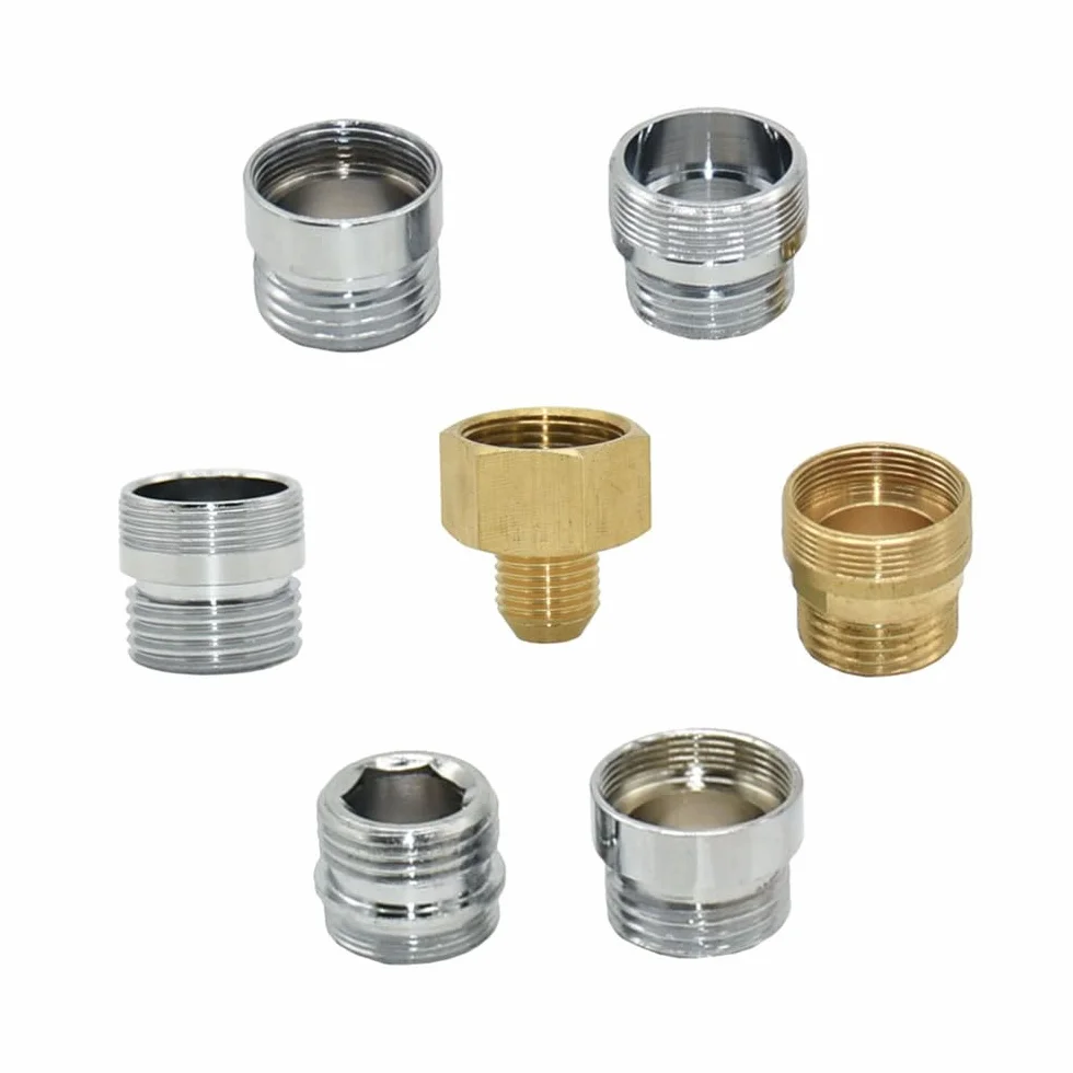 Connettore in ottone da 3/4" a filettatura M22 per rubinetto da giardino e domestico, raccordo di giunzione resistente.