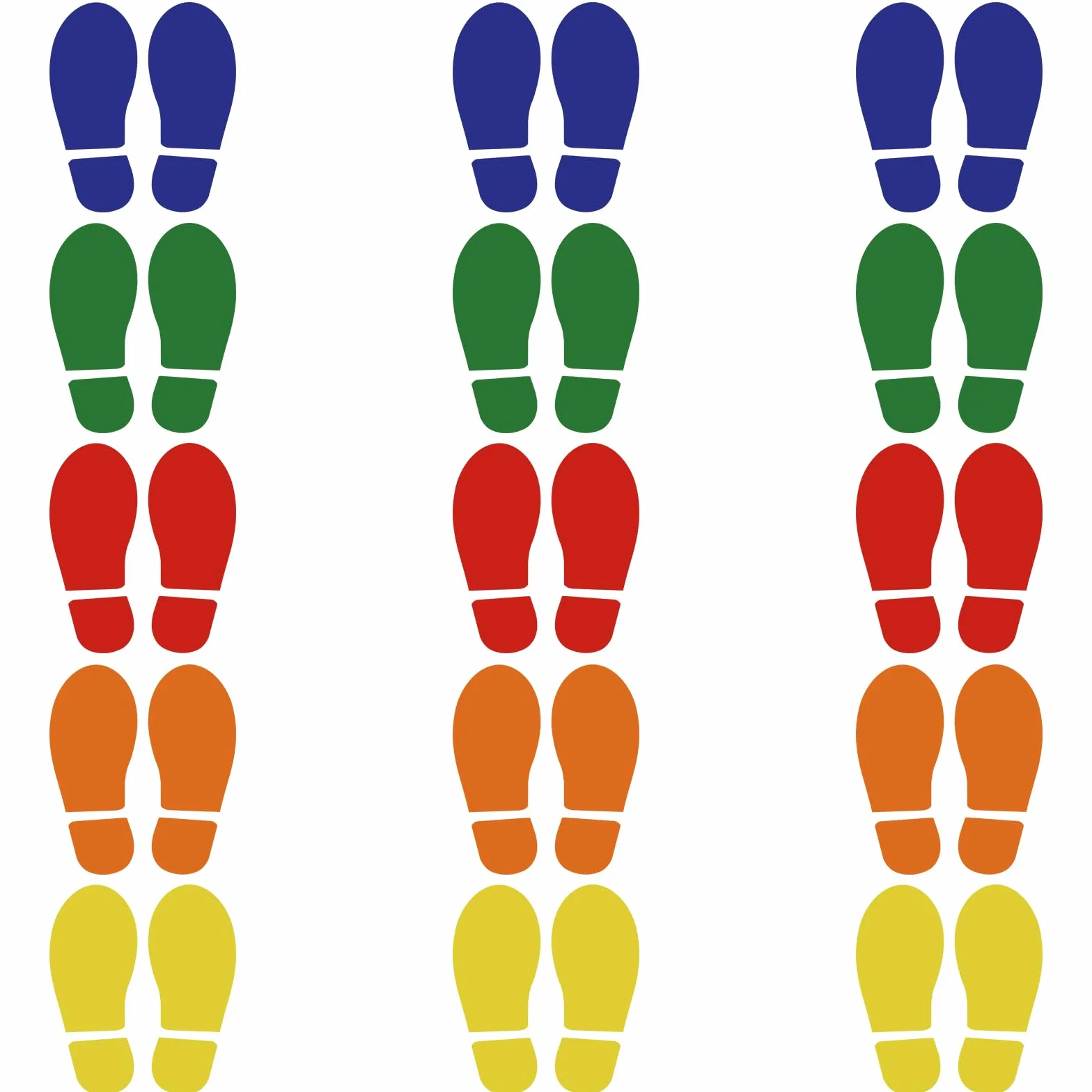 Vin Beauty 36 Multicolore Moderni Adesivi per Pavimenti Impronte Decalcomanie per Pavimenti e Pareti, 18 Paia di Impronte di 36 Stampe Colorate