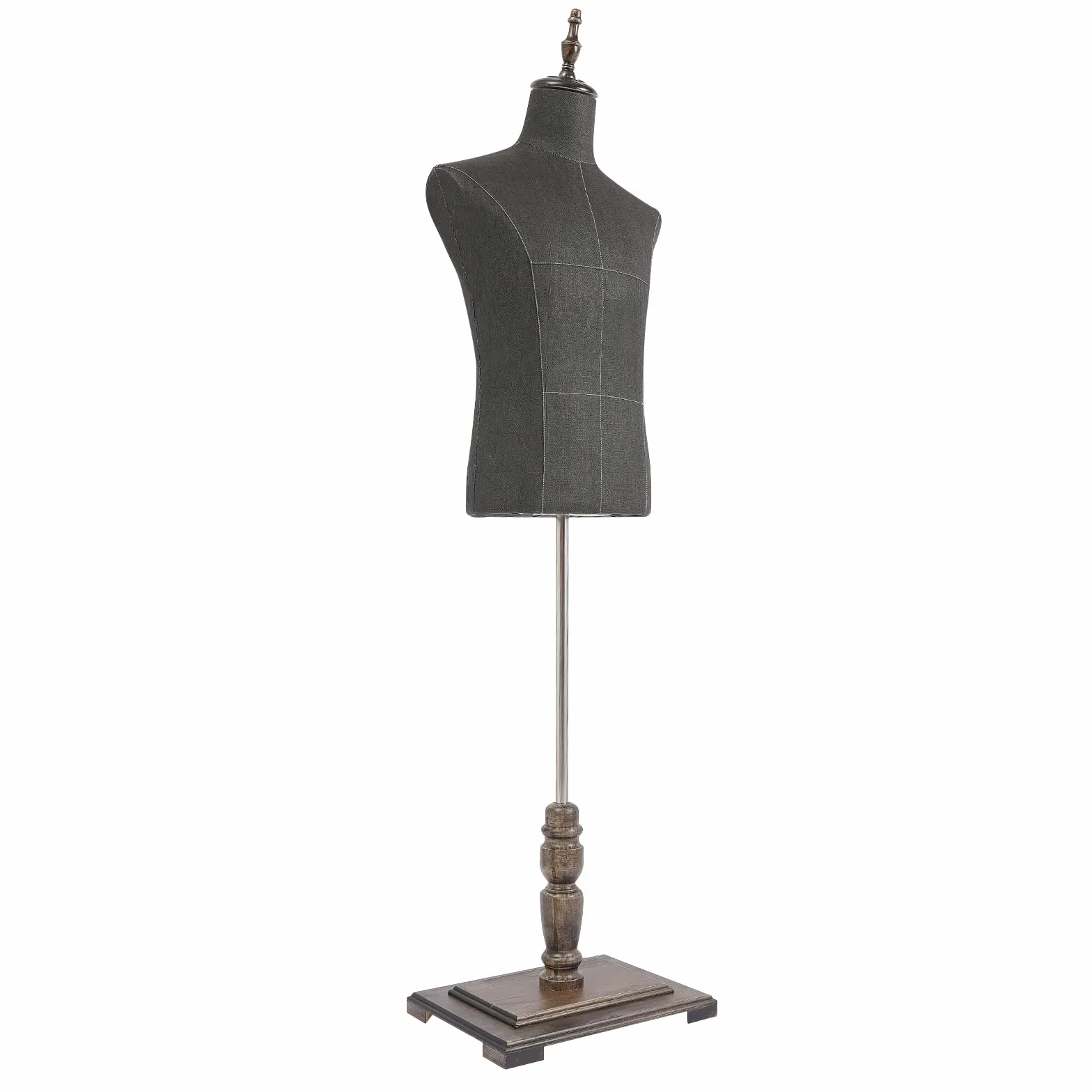 Manichino maschile moderno, manichino da sartoria da uomo con base in legno, manichino per negozi di abbigliamento, sartoria e stand fiere, altezza: 150-180 cm, nero