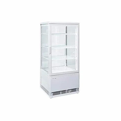 Vetrina refrigerata a 4 facce vetrate bianca positiva – 78 litri – Cool Head –