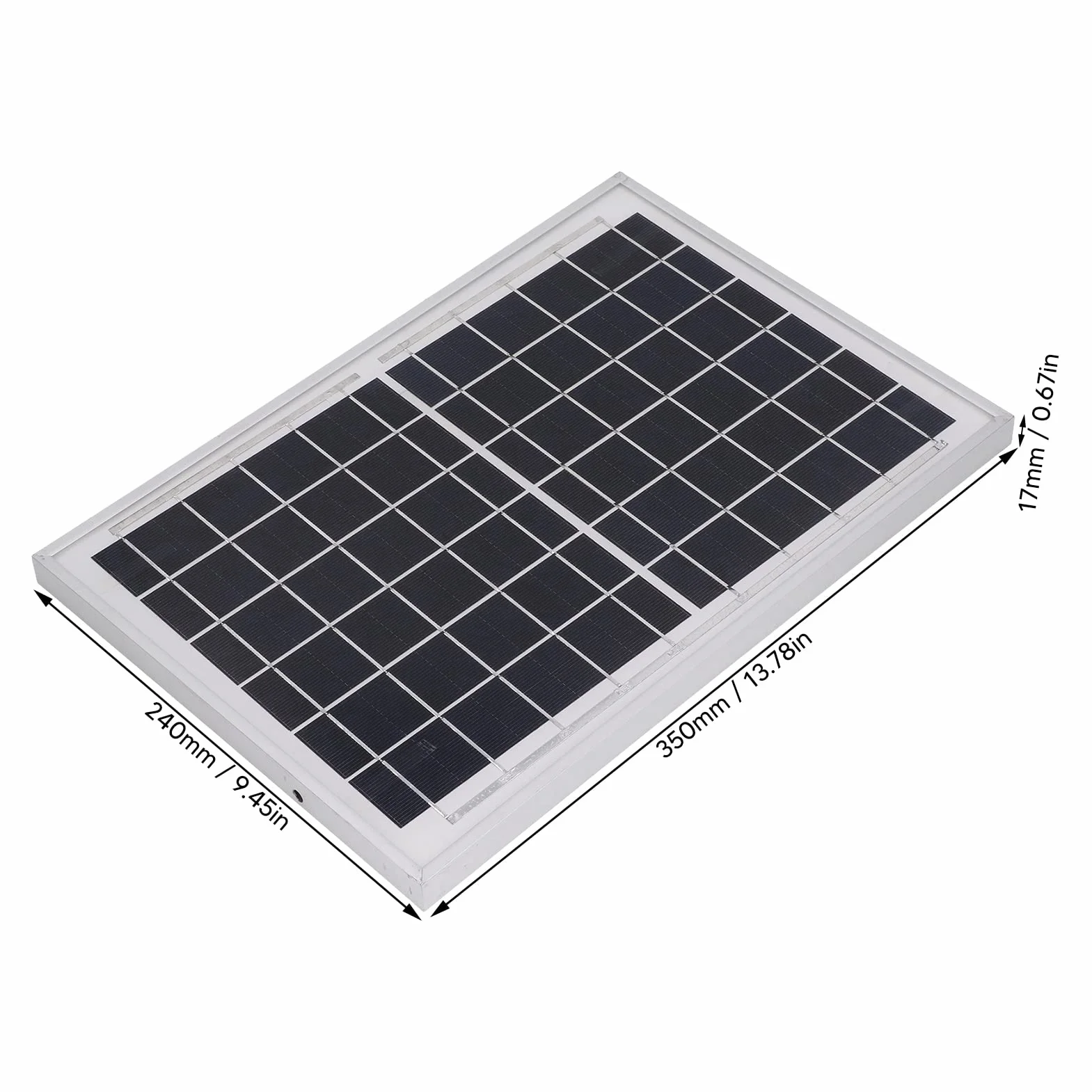 Pannello Solare Portatile 6V 10W do Campeggio