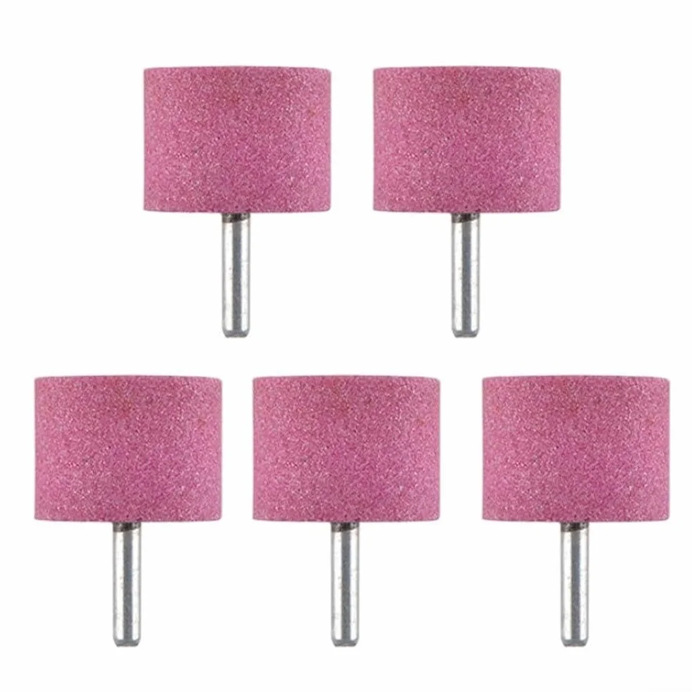 Cilindro in pietra abrasivo per utensili rotanti, efficienti e di lunga durata, con gambo da 6 mm, 5 pezzi (6 x 35)