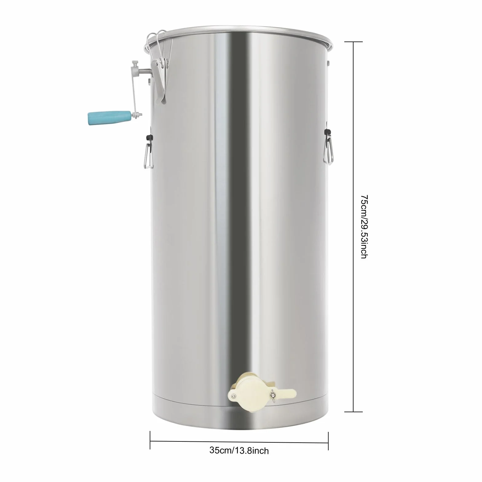 Fionda manuale a nido d'ape 2 fionda miele a nido d'ape con scarico del miele, estrattore di miele in acciaio inox estrattore di miele con coperchio, manuale estrattore di miele apicoltori accessori