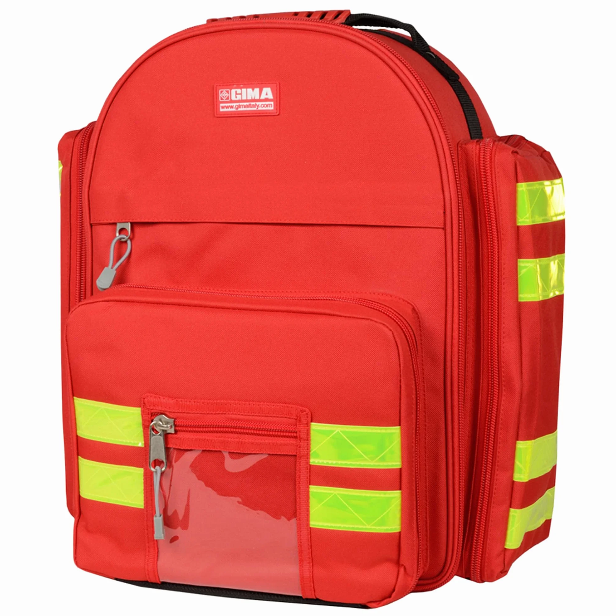 Gima LOGIC 2 Zaino in Poliestere, Misura Grande, per Soccorritori, Medici, Paramedici, Professionisti della Protezione Civile, Rosso, Dimensioni 40x25x47 cm