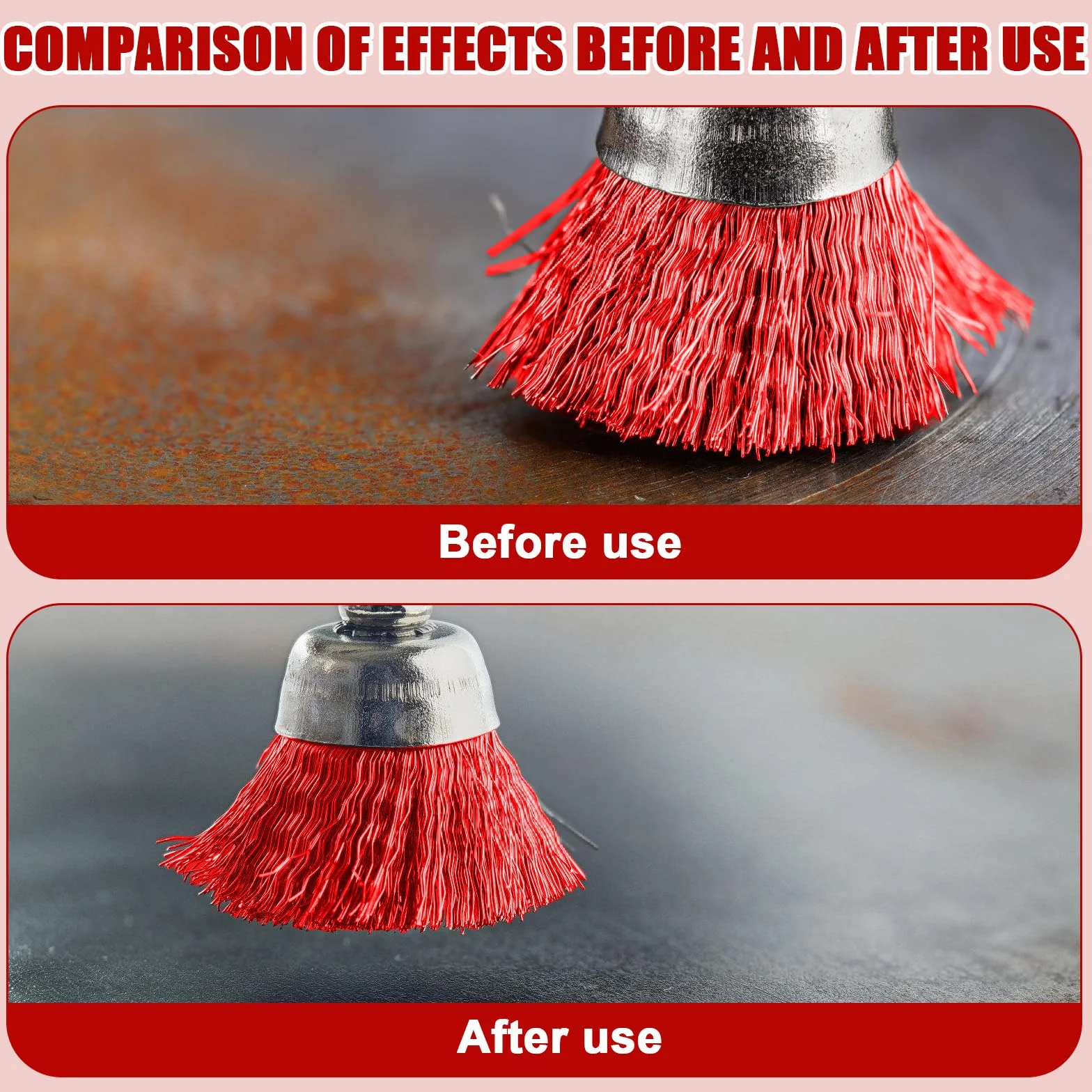 10 spazzole in nylon, filo di nylon con attacco esagonale da 1/4", per trapano, 6 misure, set di spazzole in nylon per rimuovere ruggine e filo abrasivo