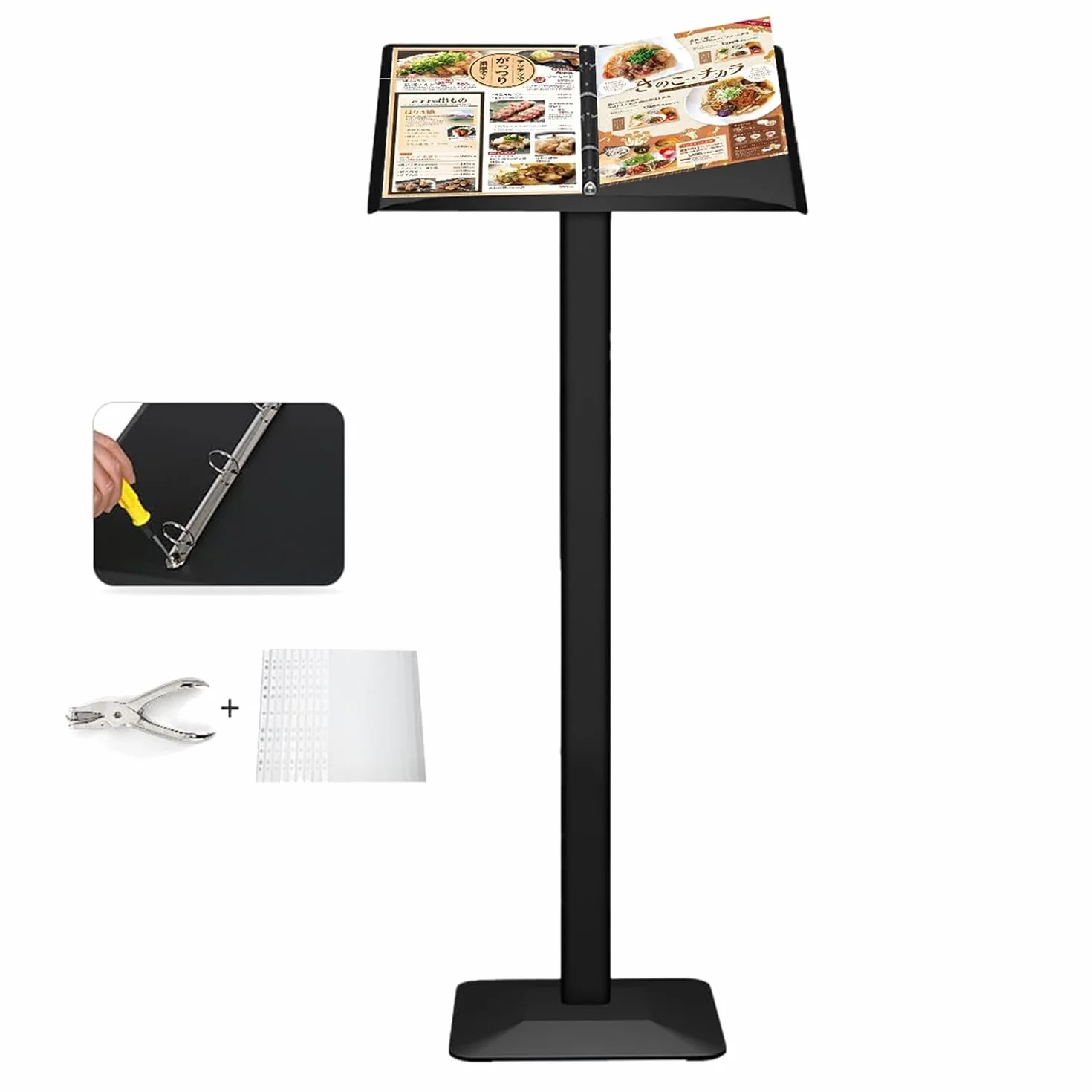 Supporto per menu, supporto per nome, supporto per menù, per esterni, lavagna di attesa, menu, supporto per nome, supporto, chiuso, cartello, attrezzi inclusi, facile da montare