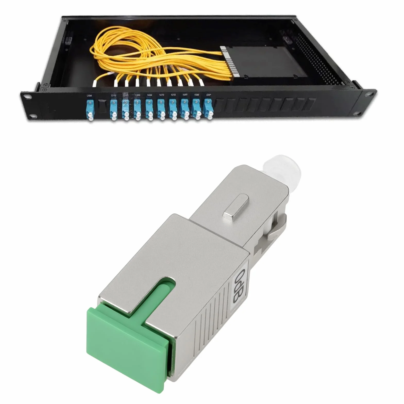 2x SC UPC maschio a SC APC femmina adattatore fibra ottica 1200-1600nm connettore manica ceramica a bassa perdita