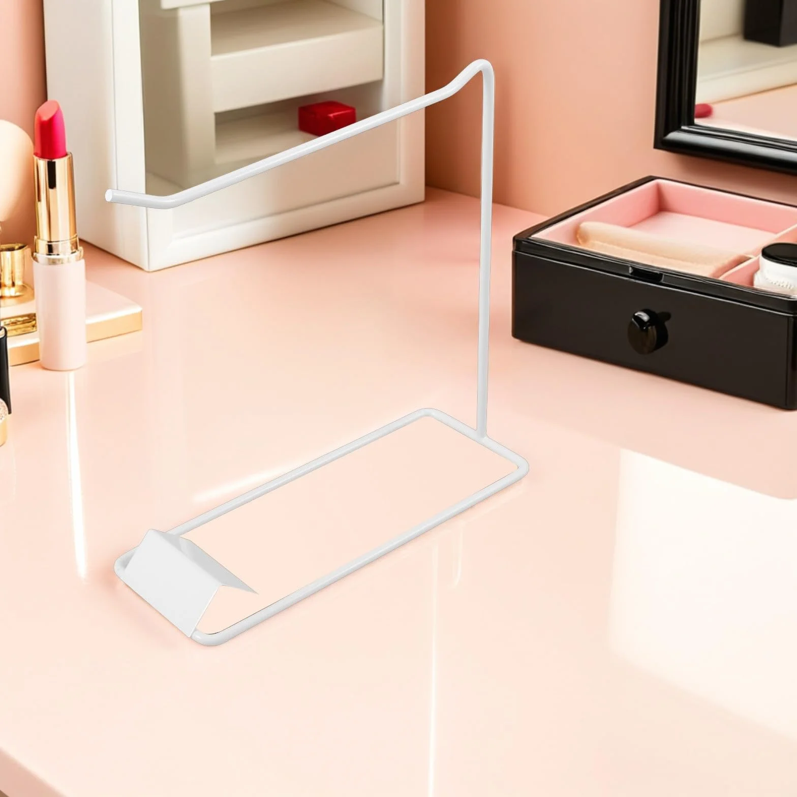 Organizer per gioielli in metallo bianco: espositori per unghie, porta campioni smalto gel